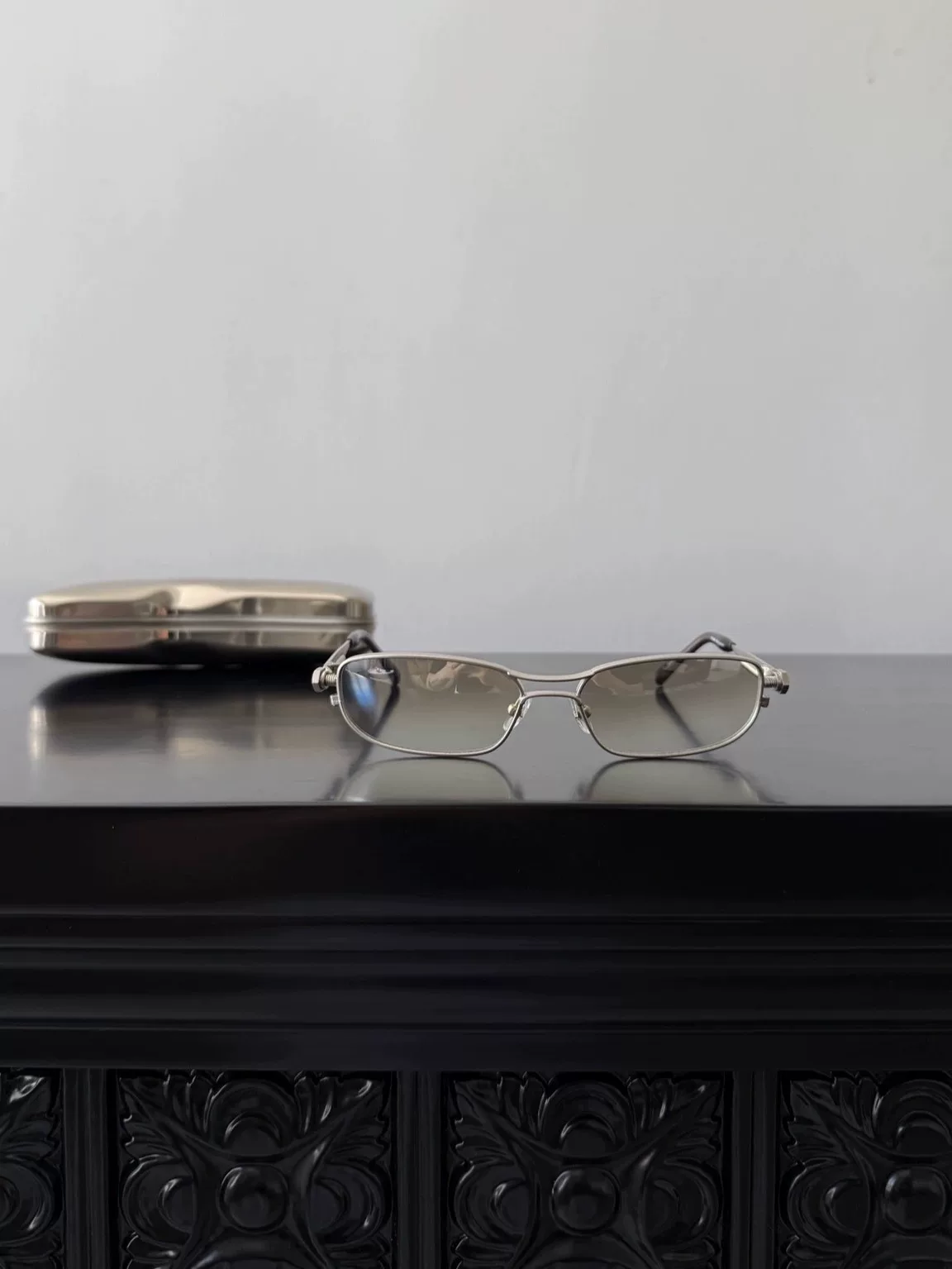 Jean Paul Gaultier JPG Silver Sunglasses — front