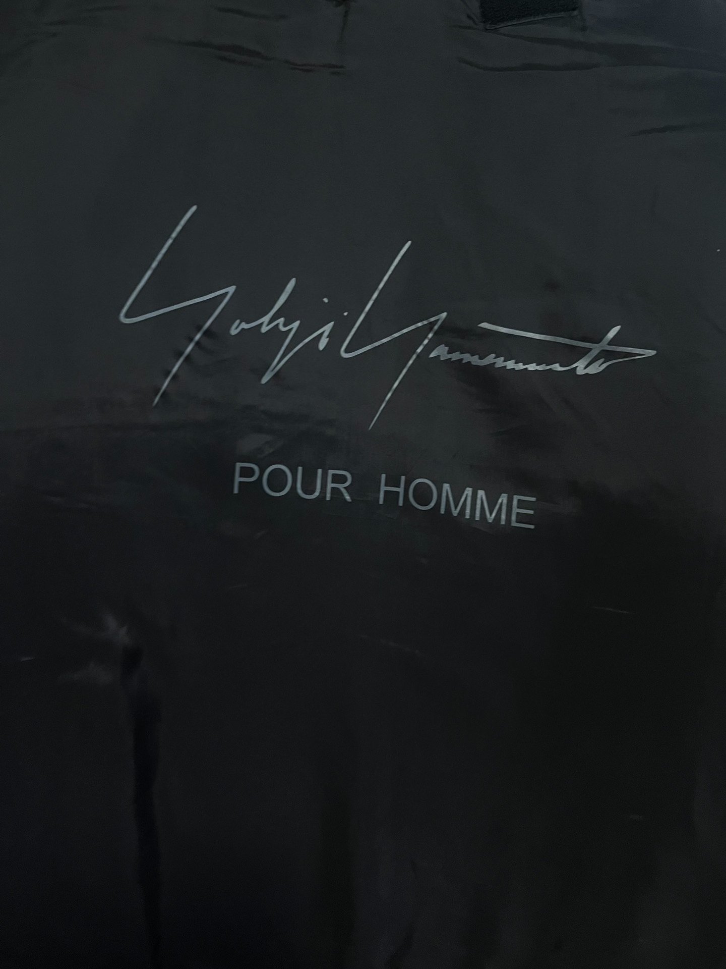 Yohji Yamamoto 21AW Black Down Coat — detail