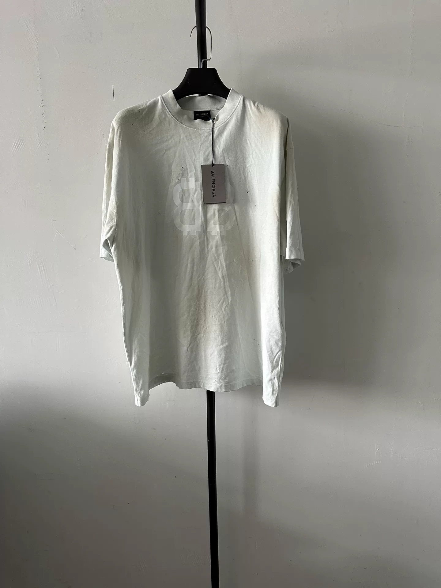 Balenciaga Logo Print Loose Short-Sleeve T-Shirt