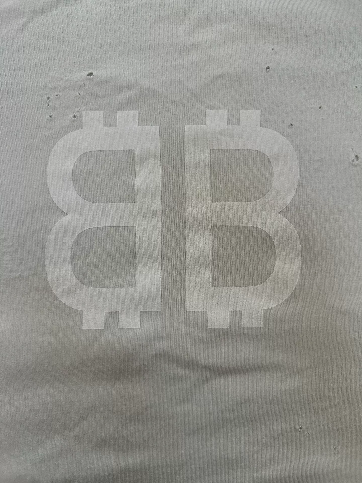 Balenciaga Logo Print Loose Short-Sleeve T-Shirt — detail