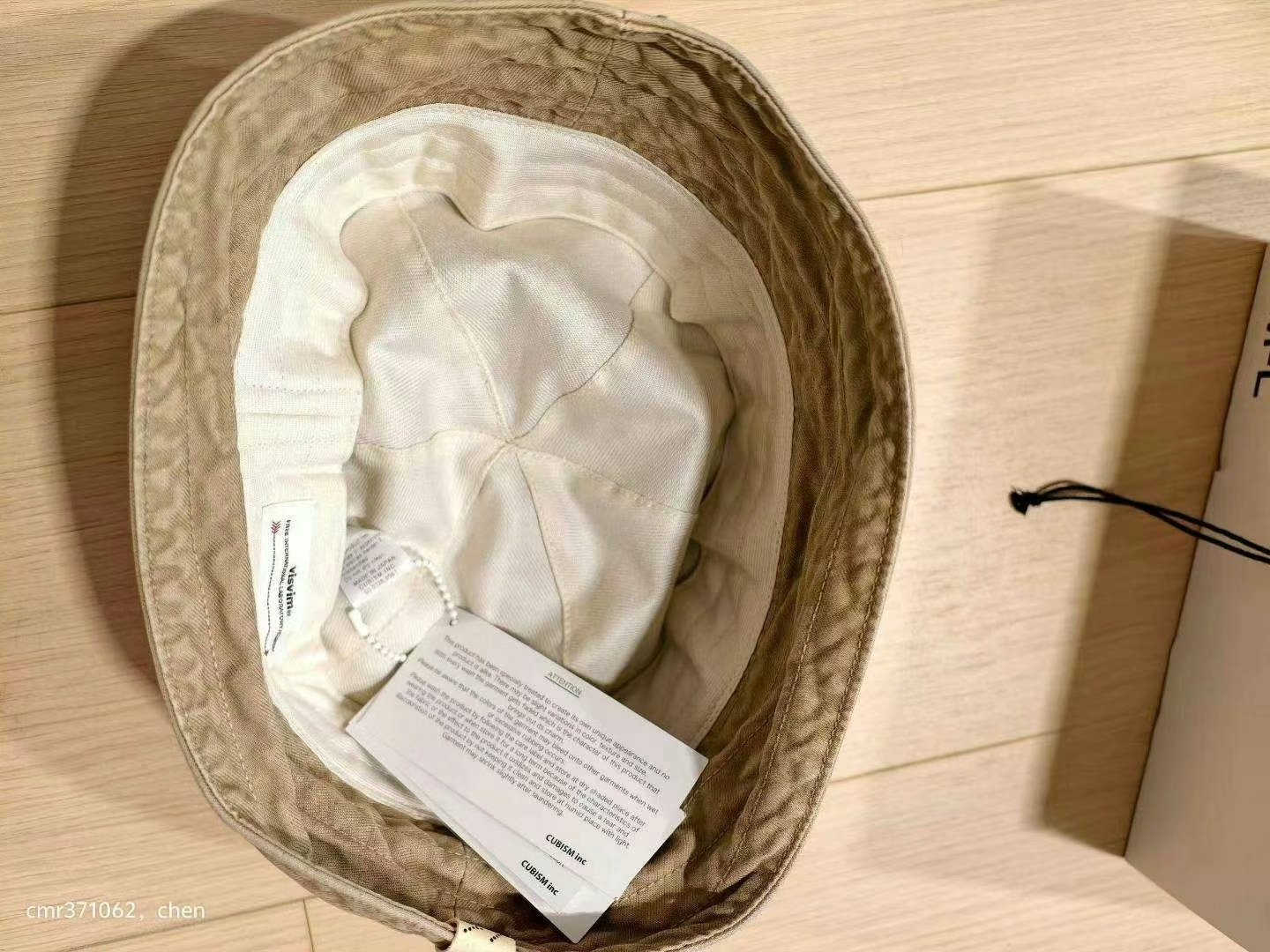 VISVIM 23SS SPOT BUCKET CAP DMGD — label