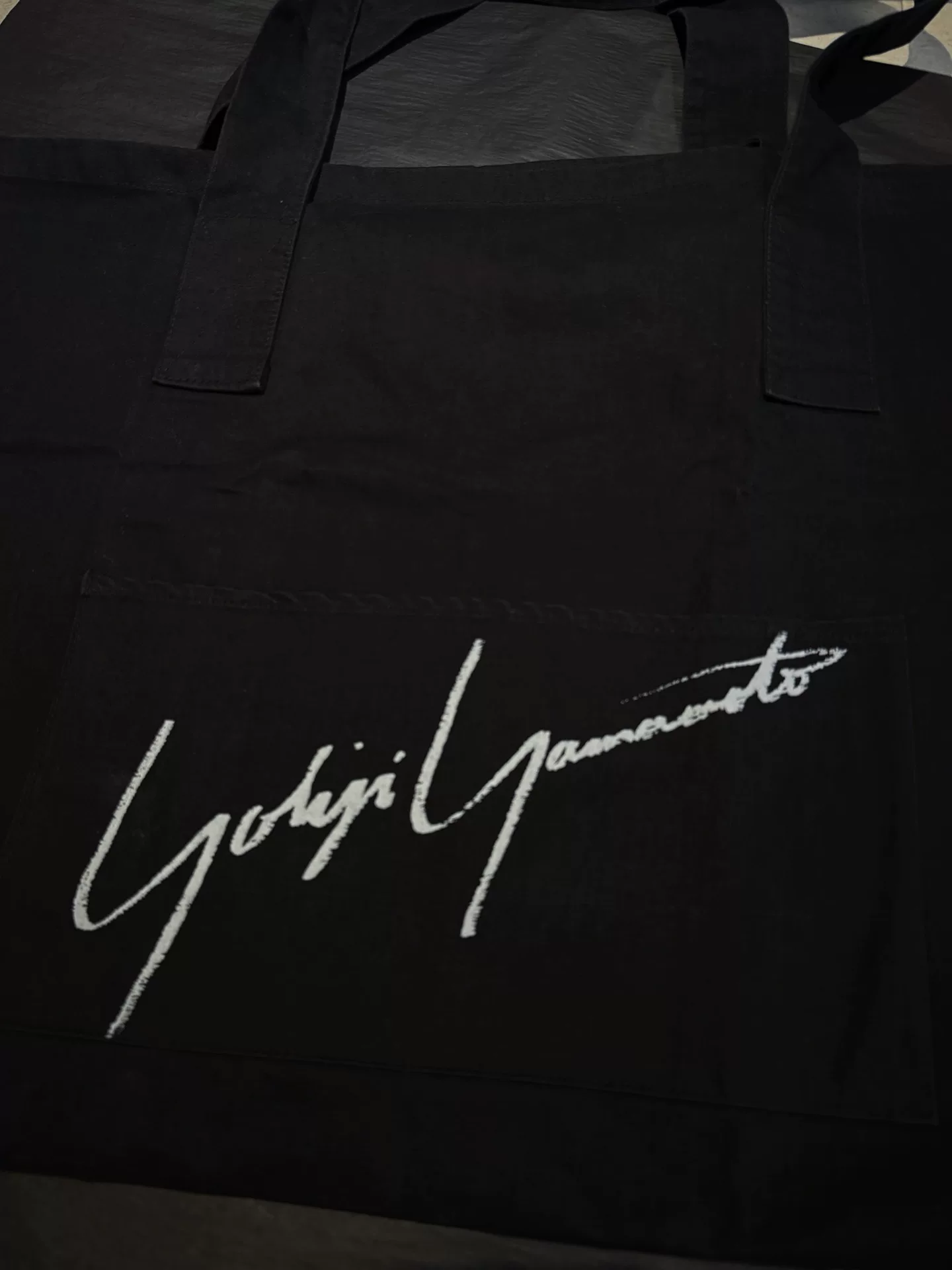 Yohji Yamamoto 80s Signature Tote Bag — front