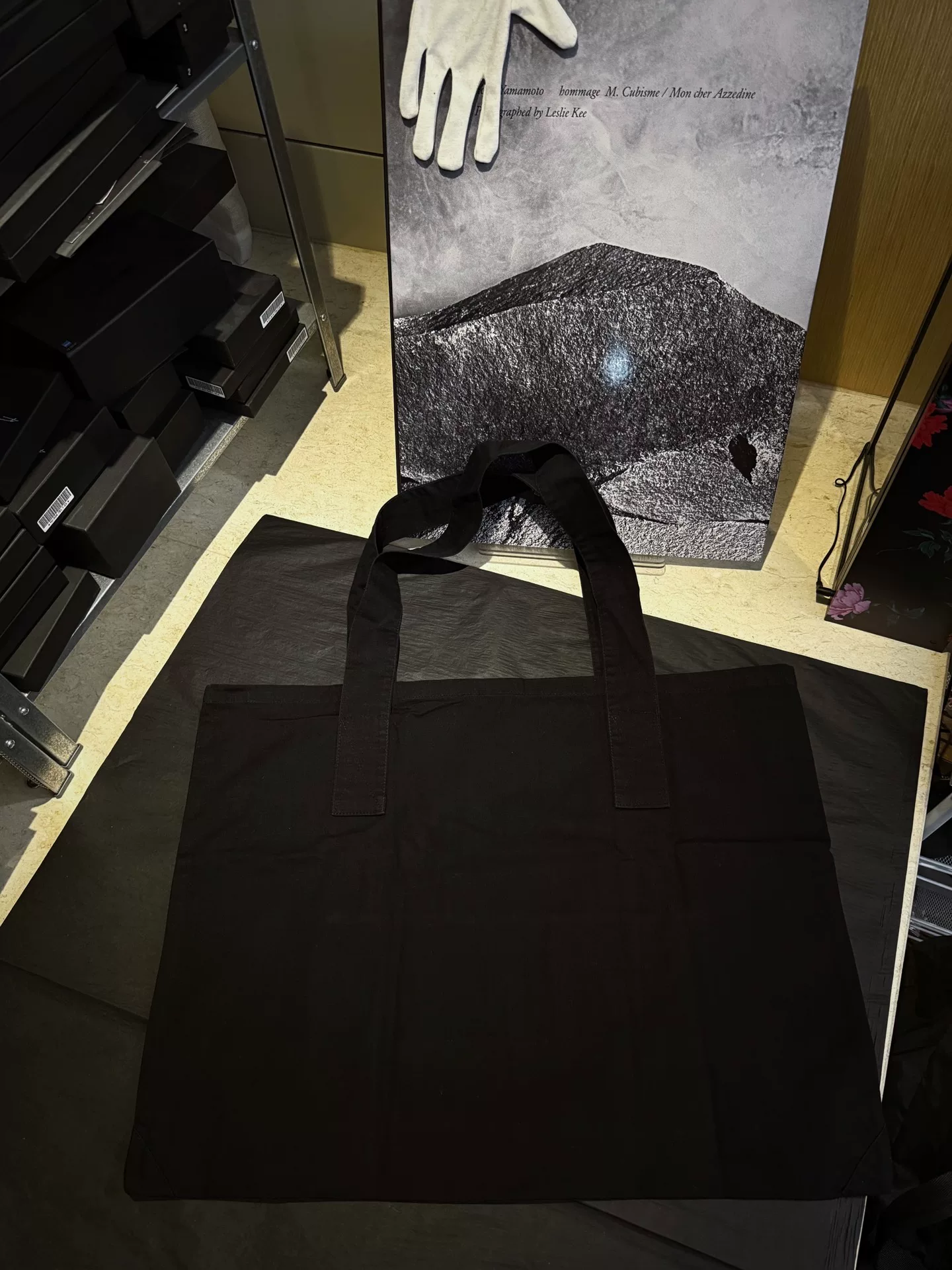 Yohji Yamamoto 80s Signature Tote Bag — back