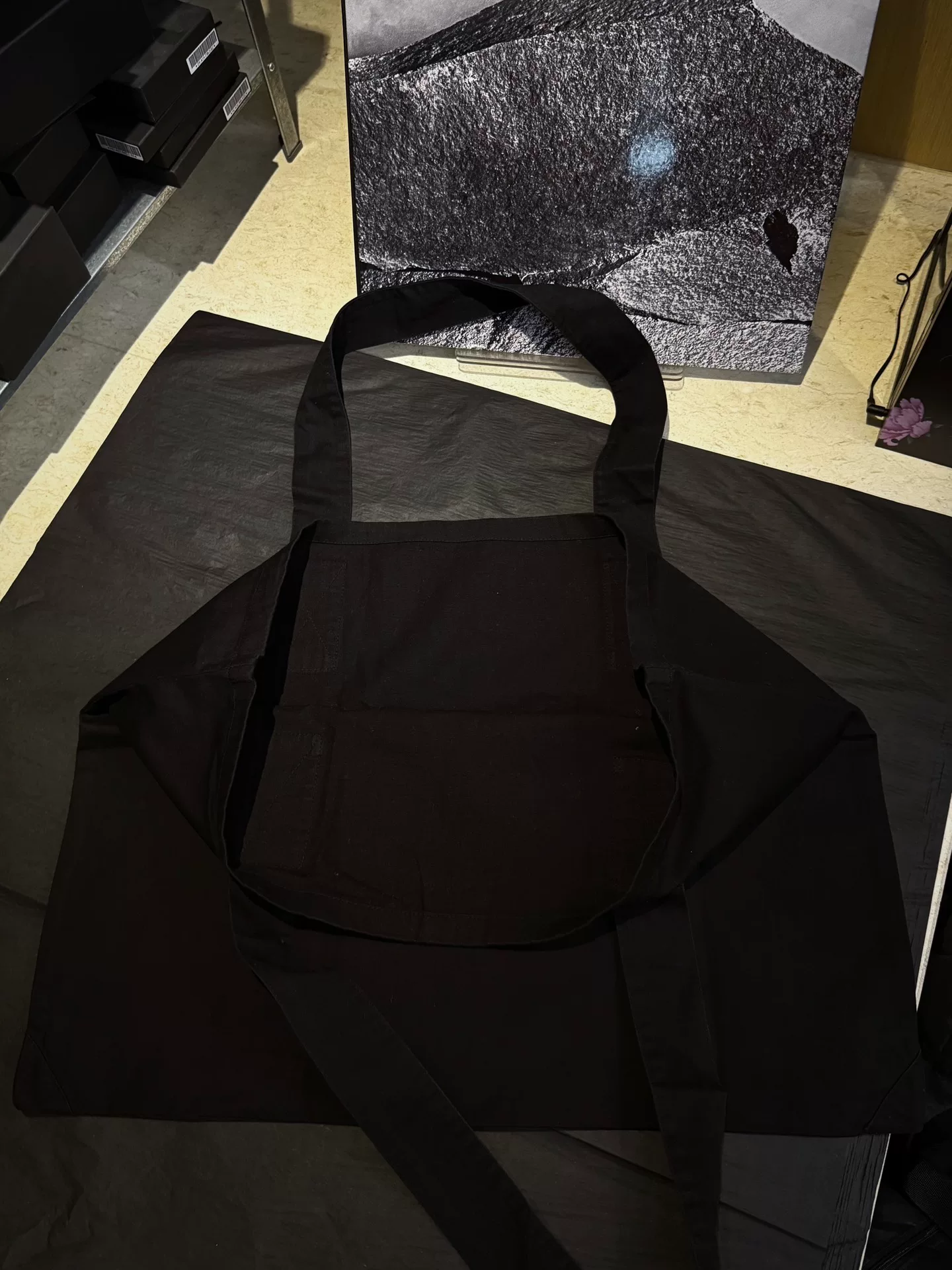 Yohji Yamamoto 80s Signature Tote Bag — detail