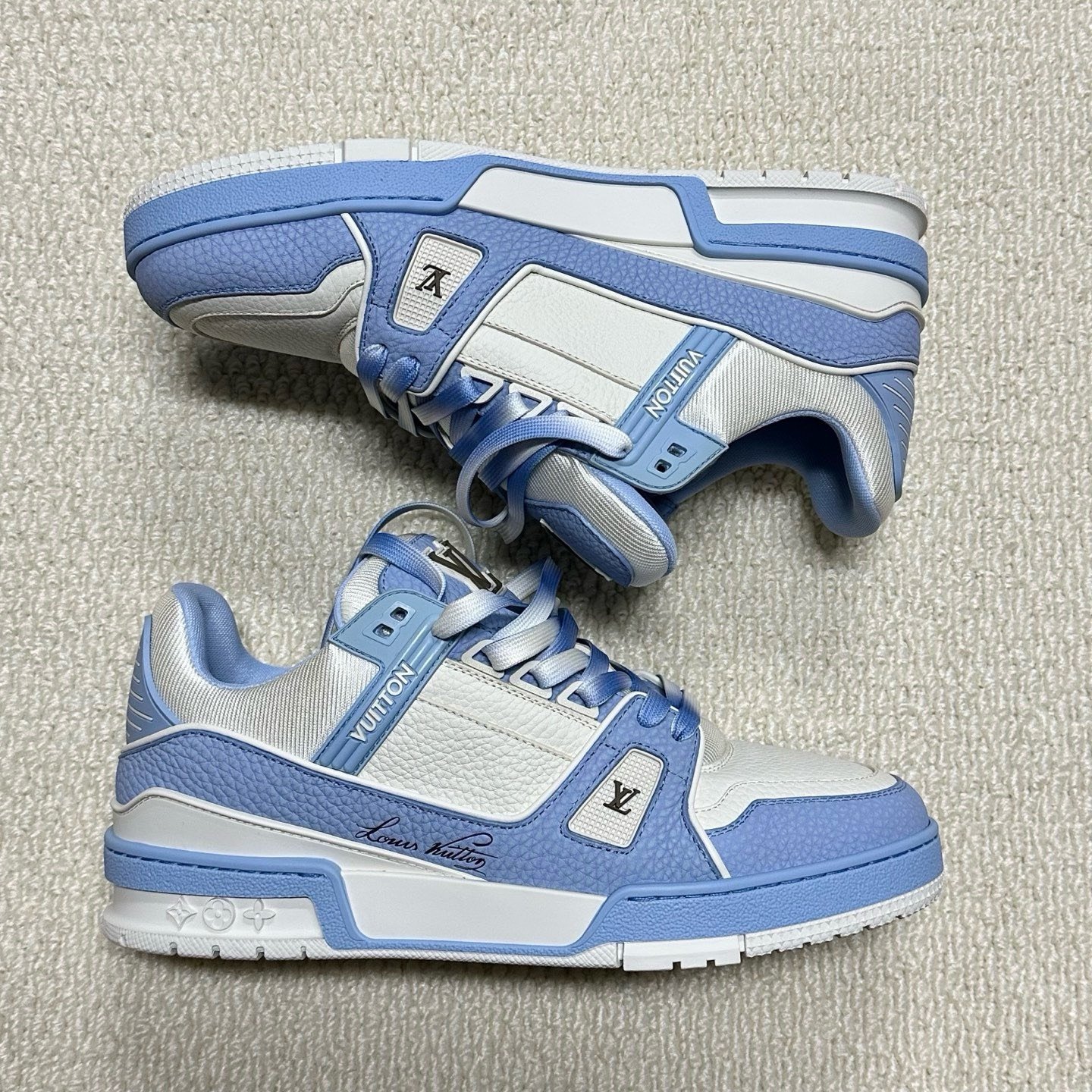 Louis Vuitton LV Trainer Navy Low-Top Sneakers — detail