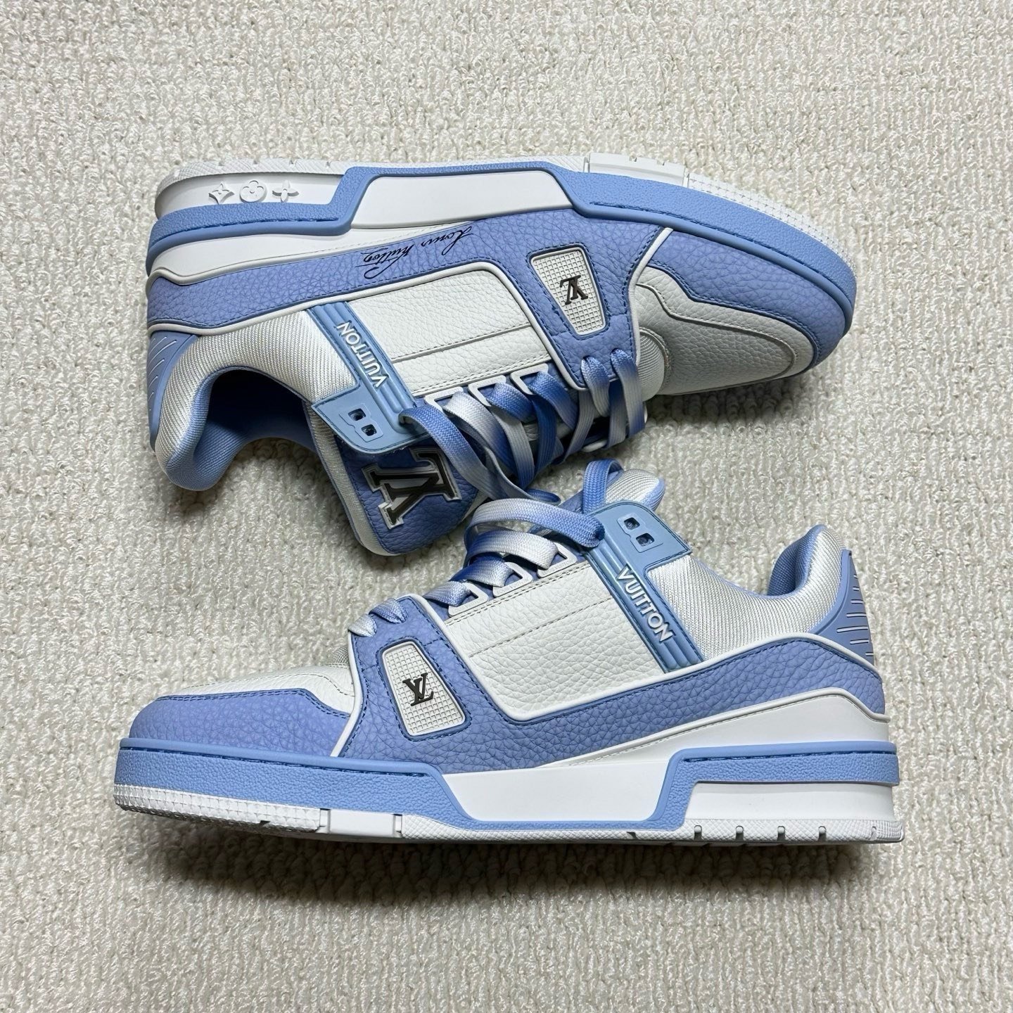 Louis Vuitton LV Trainer Navy Low-Top Sneakers — back