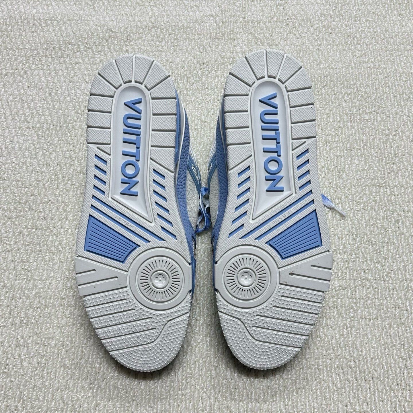 Louis Vuitton LV Trainer Navy Low-Top Sneakers — label