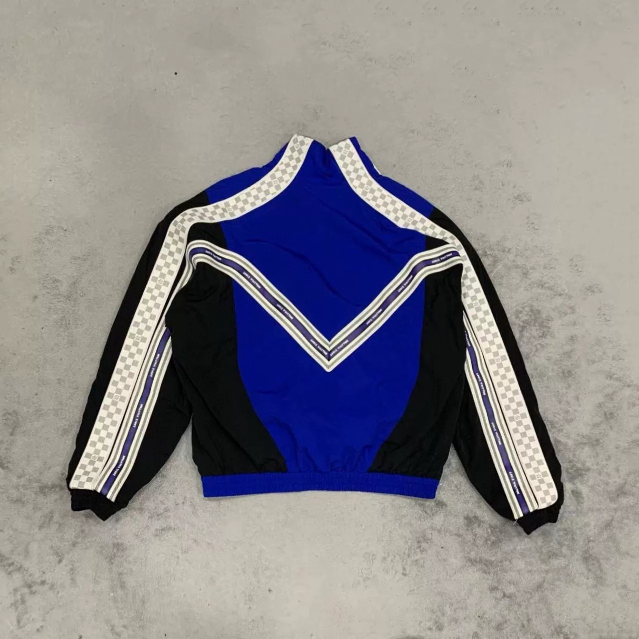 Louis Vuitton Striped Checkerboard Jacket — back