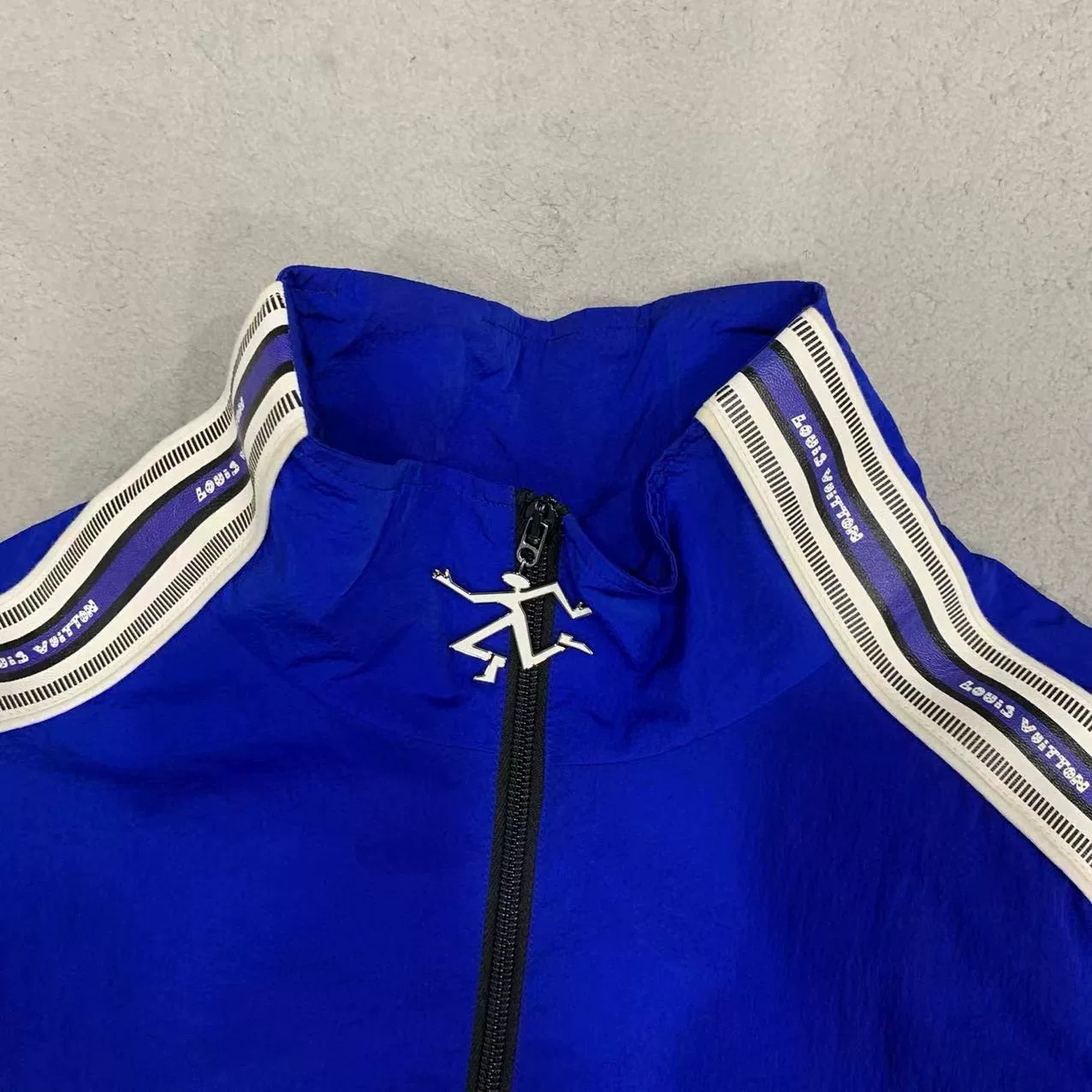 Louis Vuitton Striped Checkerboard Jacket — detail