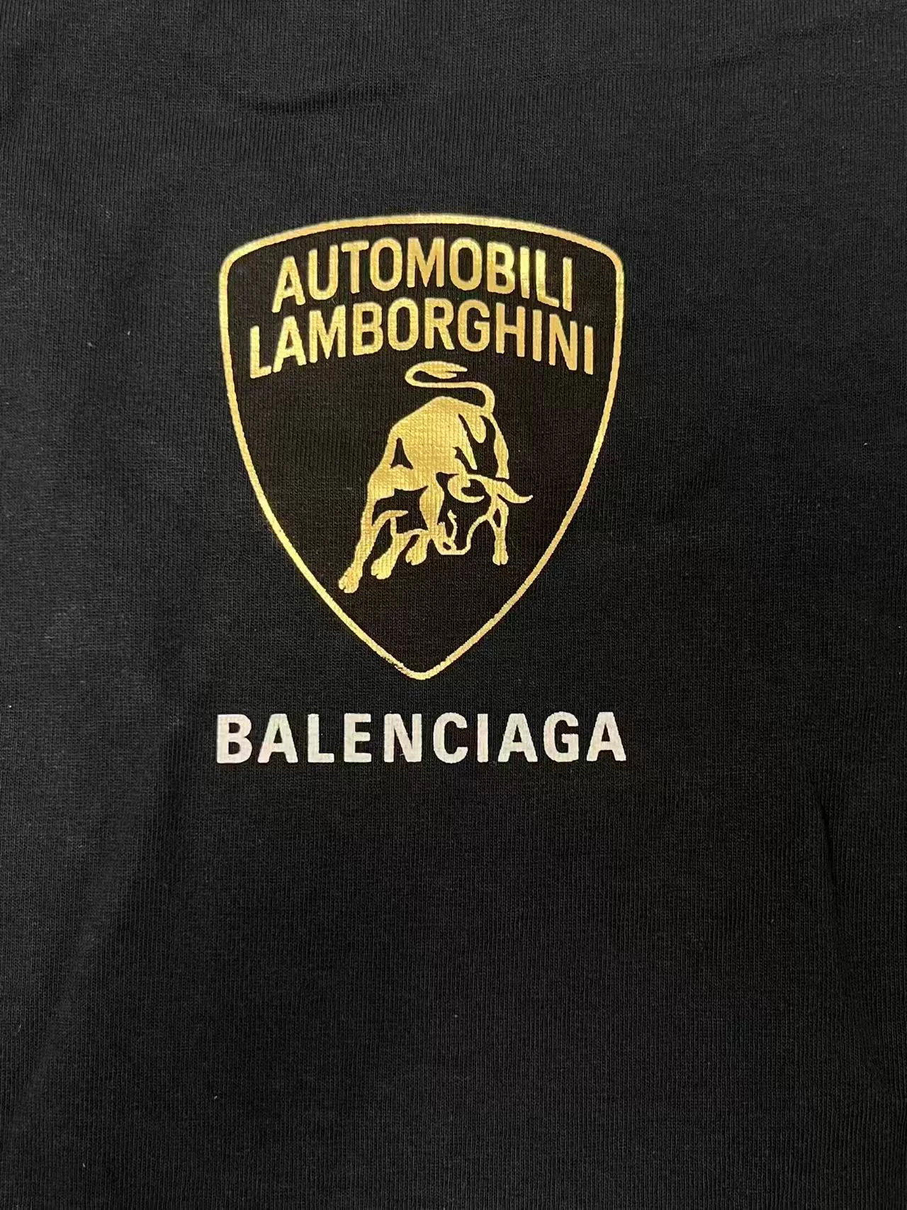 Balenciaga x Lamborghini Logo Short-Sleeve T-Shirt — detail