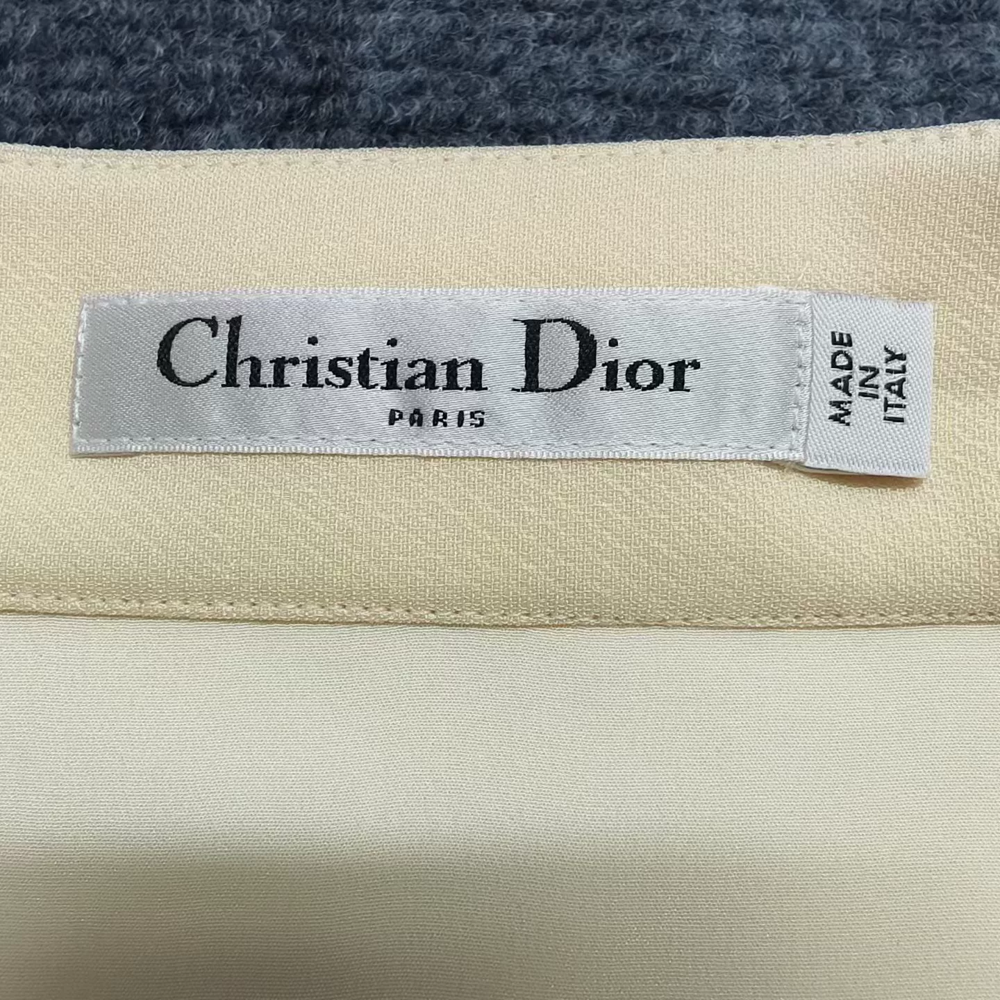 Christian Dior Double-breasted Wool Silk Skirt — label