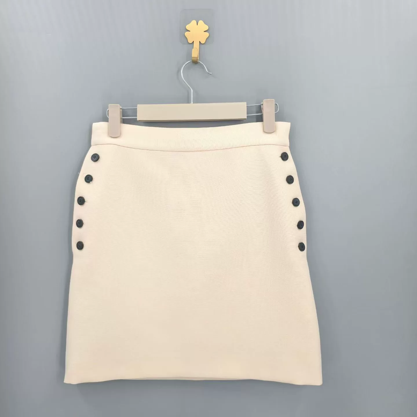 Christian Dior Double-breasted Wool Silk Skirt