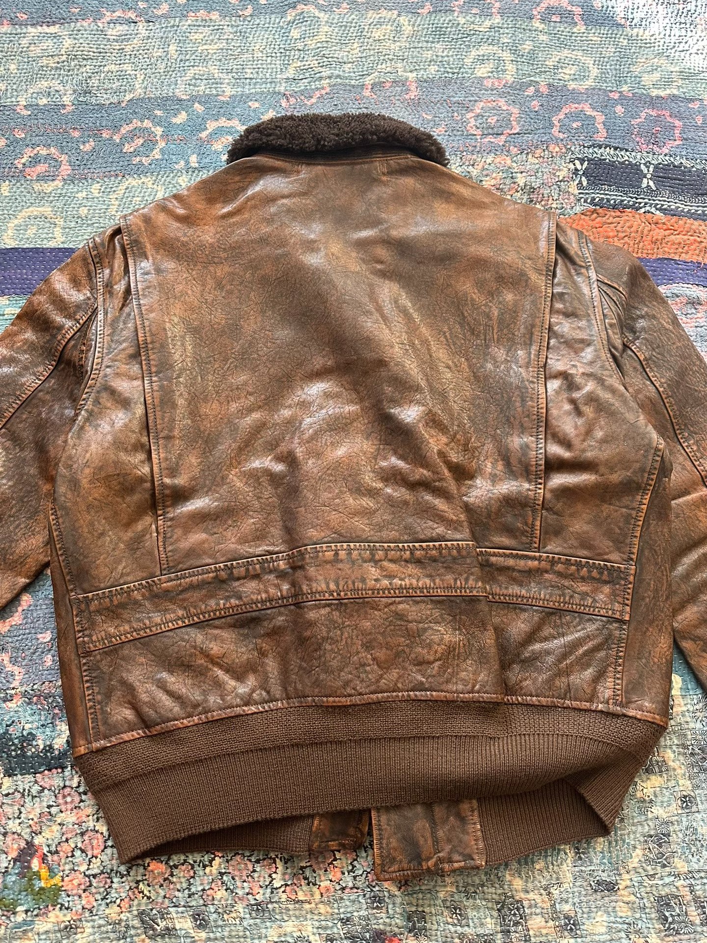 Polo Ralph Lauren G1 Distressed Leather Jacket — front