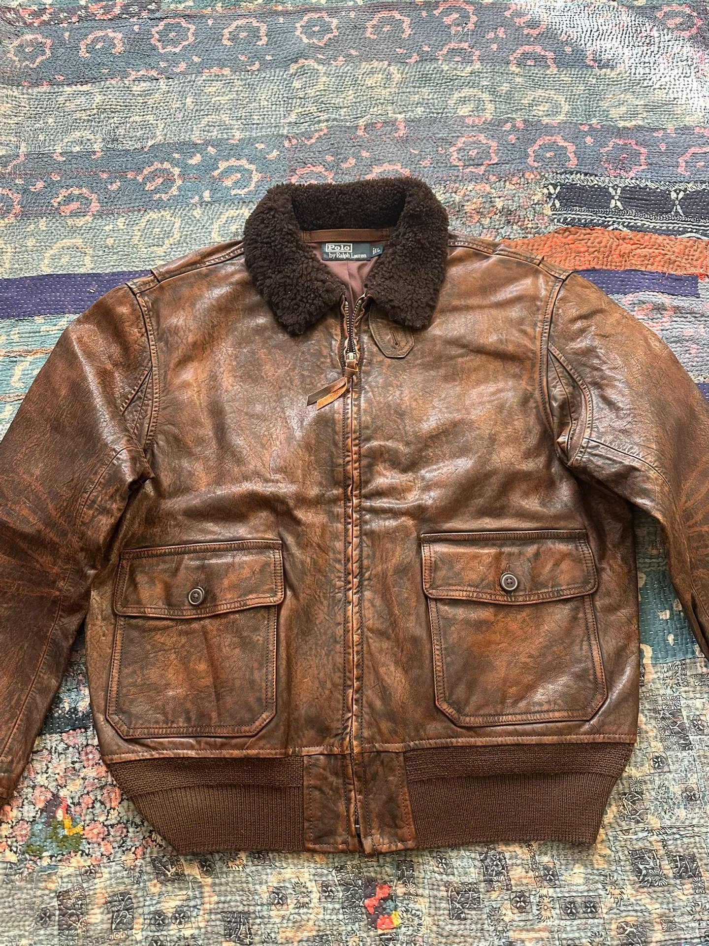 Polo Ralph Lauren G1 Distressed Leather Jacket