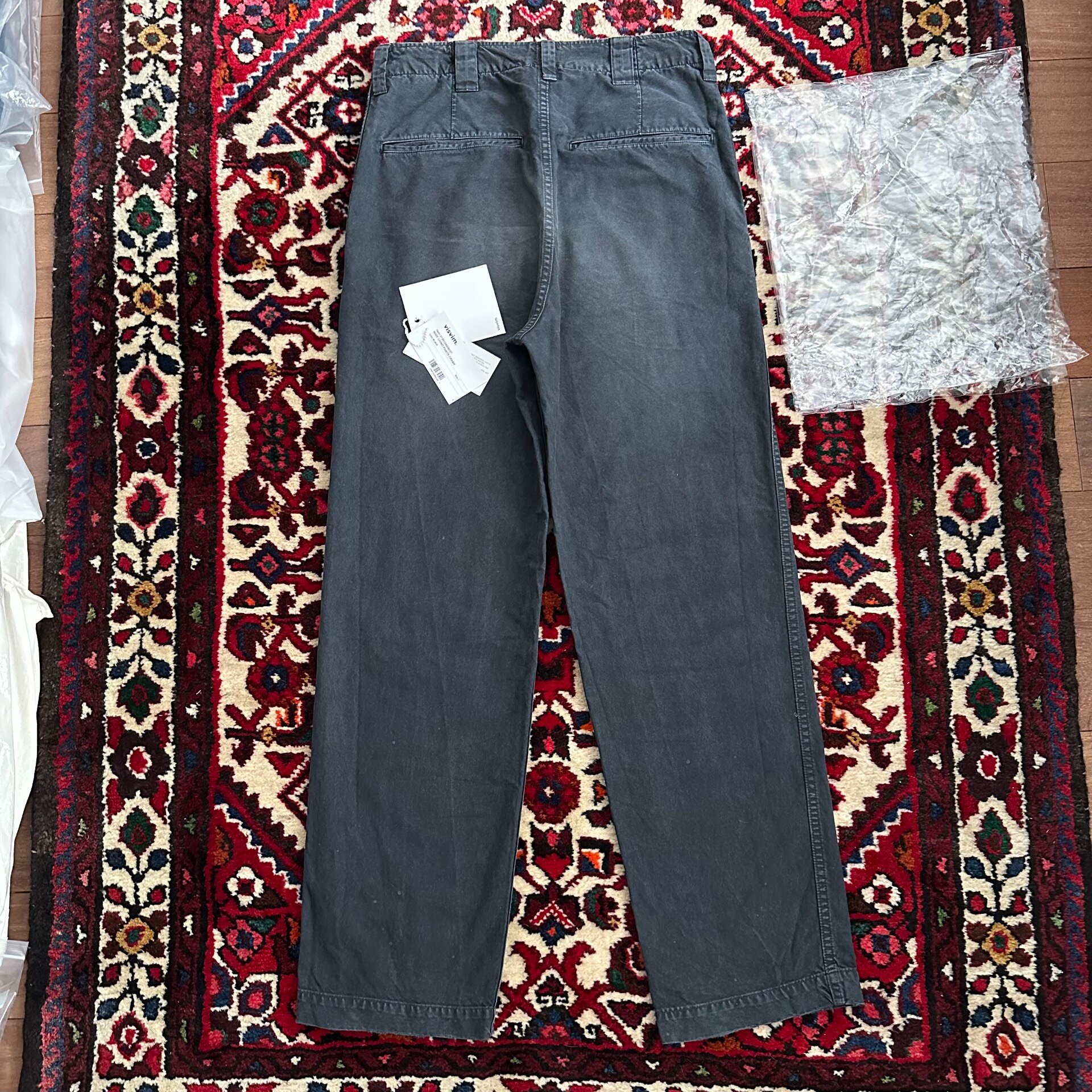 VISVIM 25SS Wide Chino Crash Pants — detail