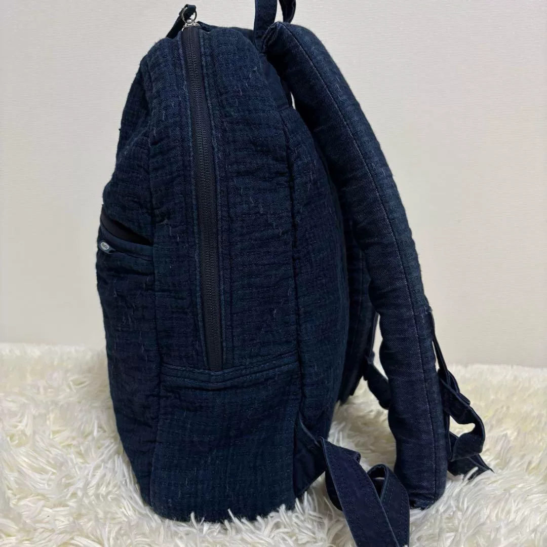 Porter Classic Indigo Dyed Sashiko Backpack — front