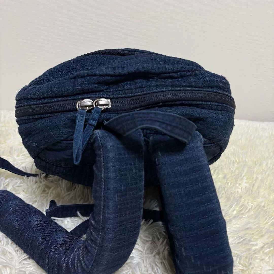 Porter Classic Indigo Dyed Sashiko Backpack — back