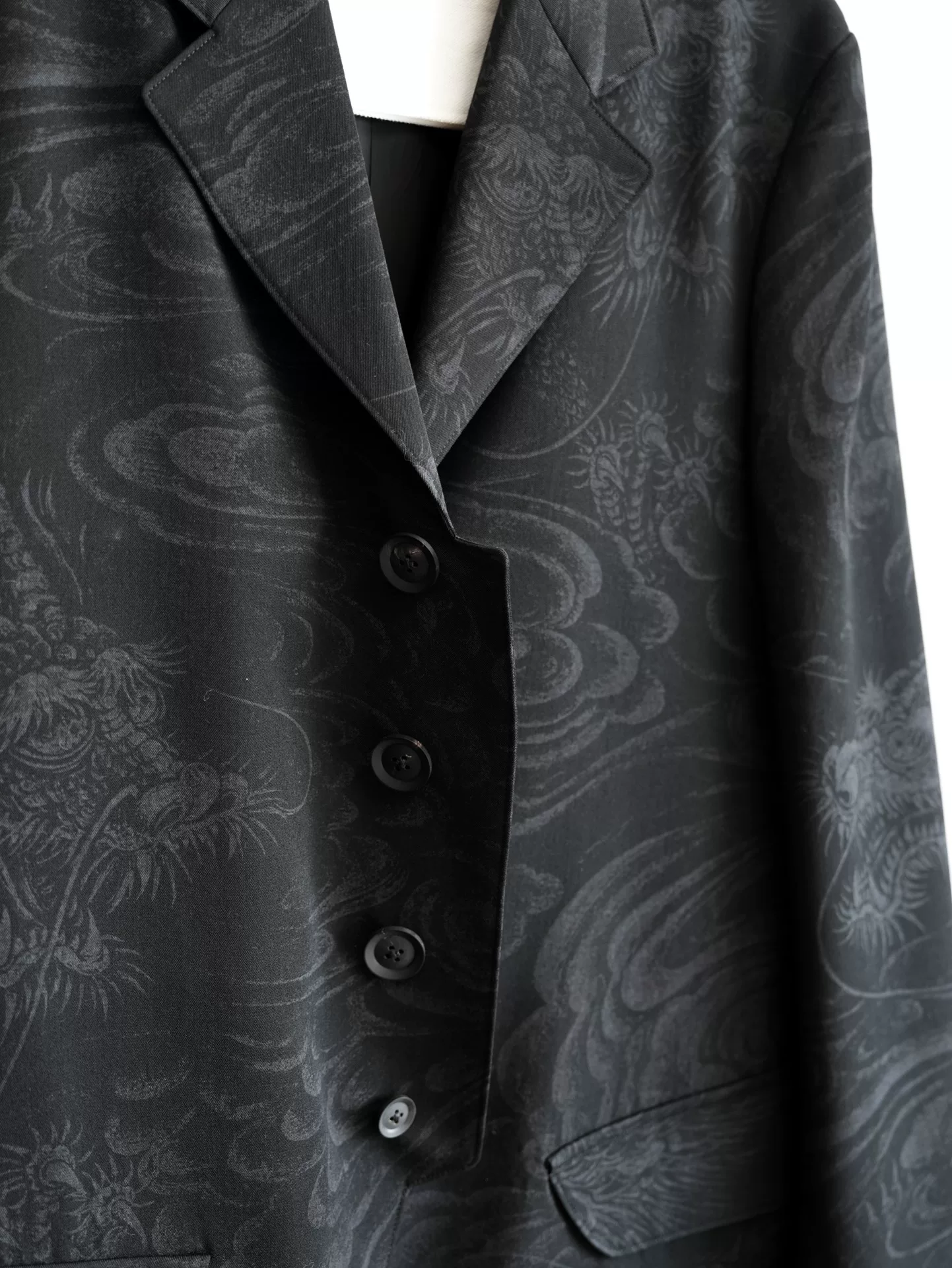 Yohji Yamamoto 22AW Dragon Discharge Jacket — label