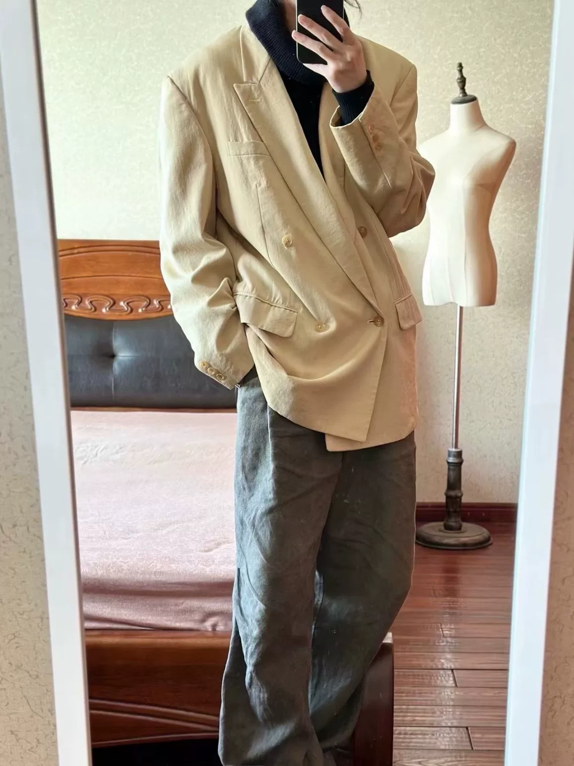 Yohji Yamamoto 1992 AW Yellow Wool Blazer — label