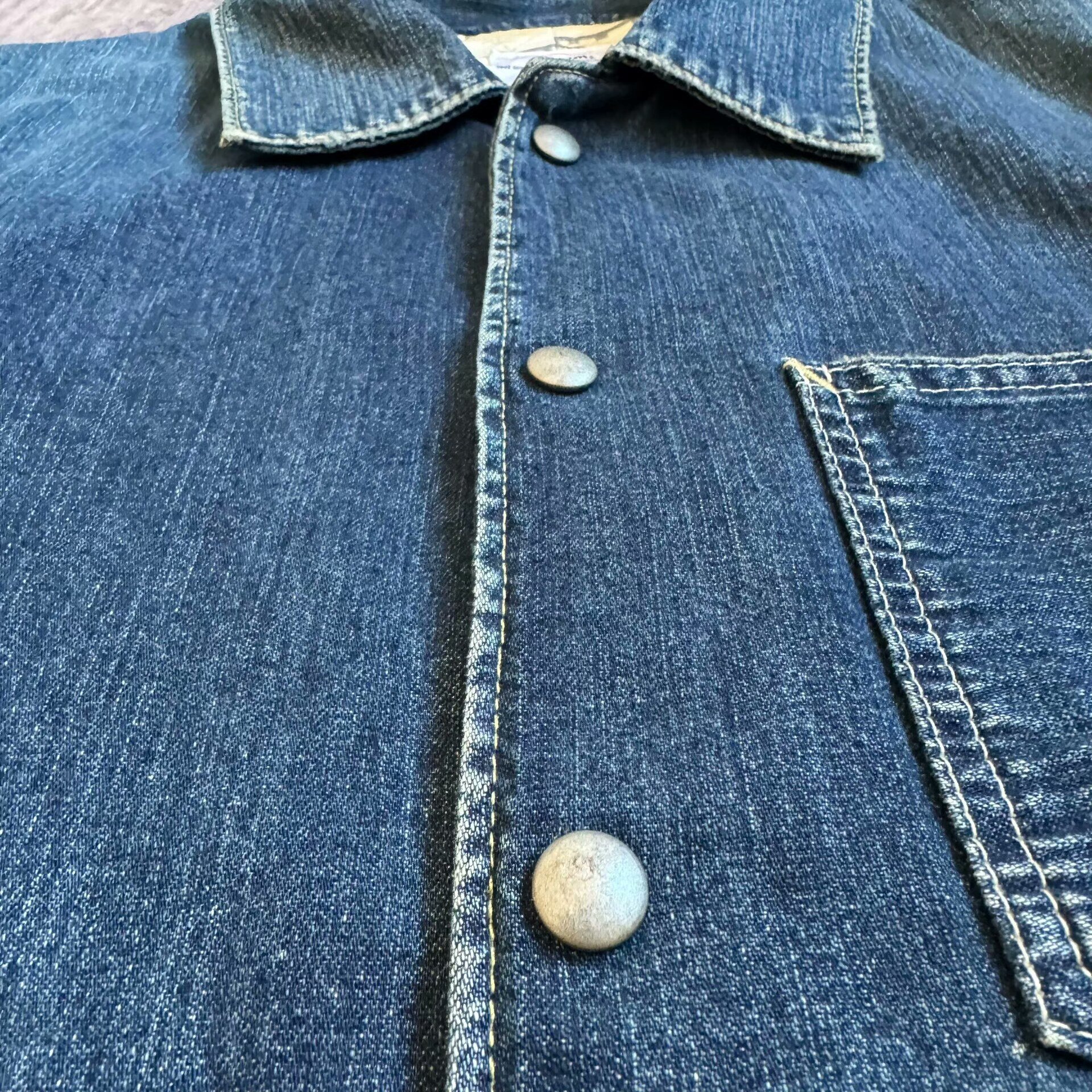 VISVIM 18SS Outland Damaged Denim Jacket — back