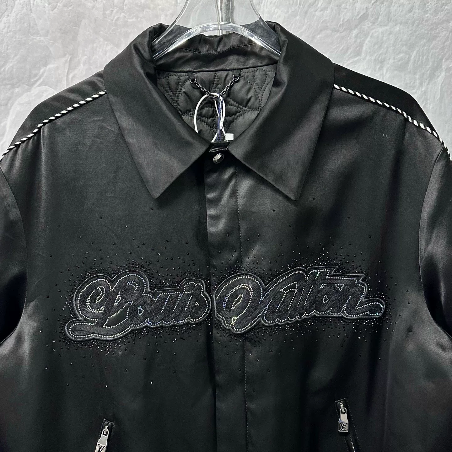 Louis Vuitton FW25 Silk Rhinestone Jacket — front