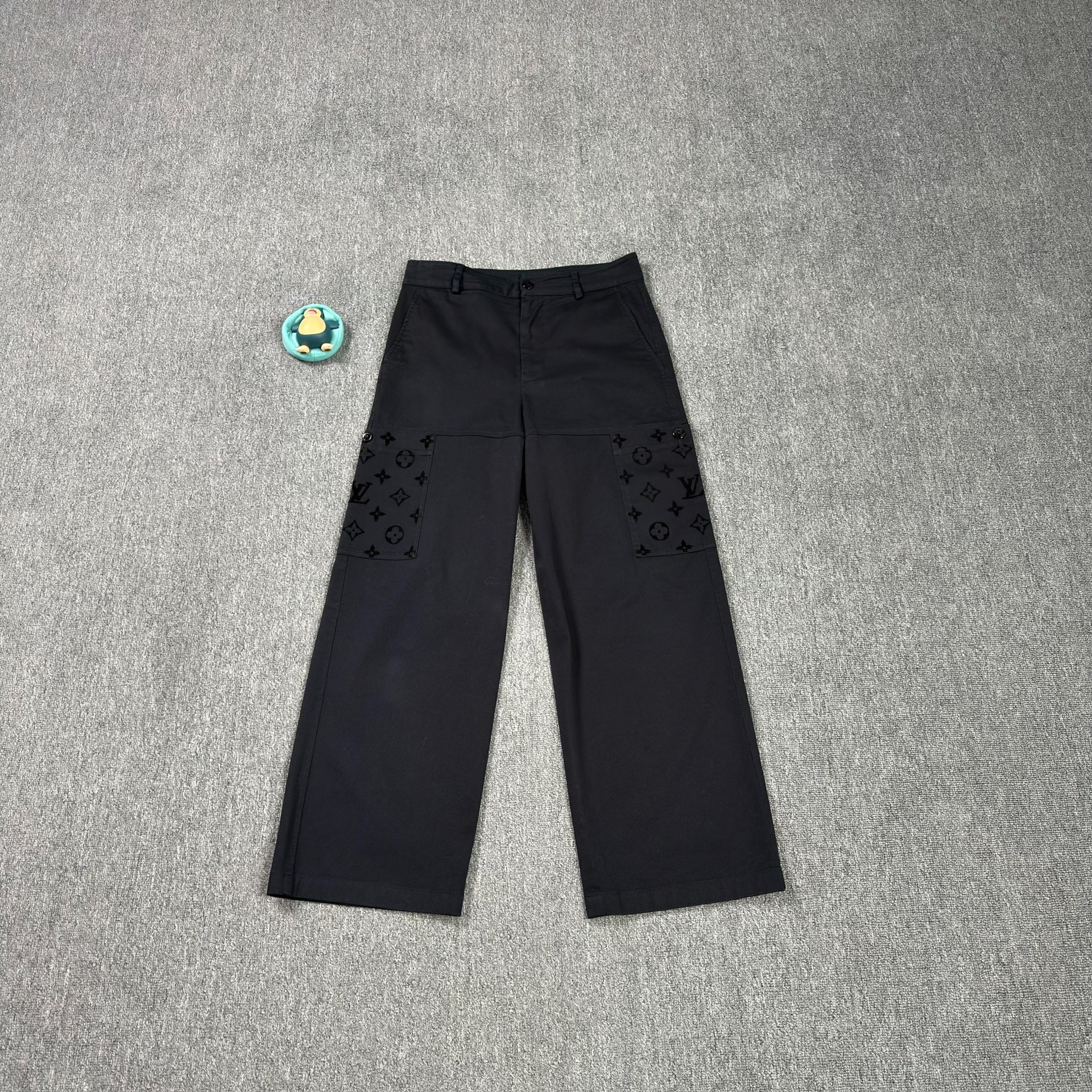 LV Monogram Flocked Cargo Pants
