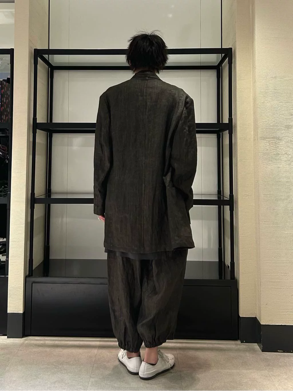 Yohji Yamamoto 25SS Ink-Dyed Linen Jacket — detail