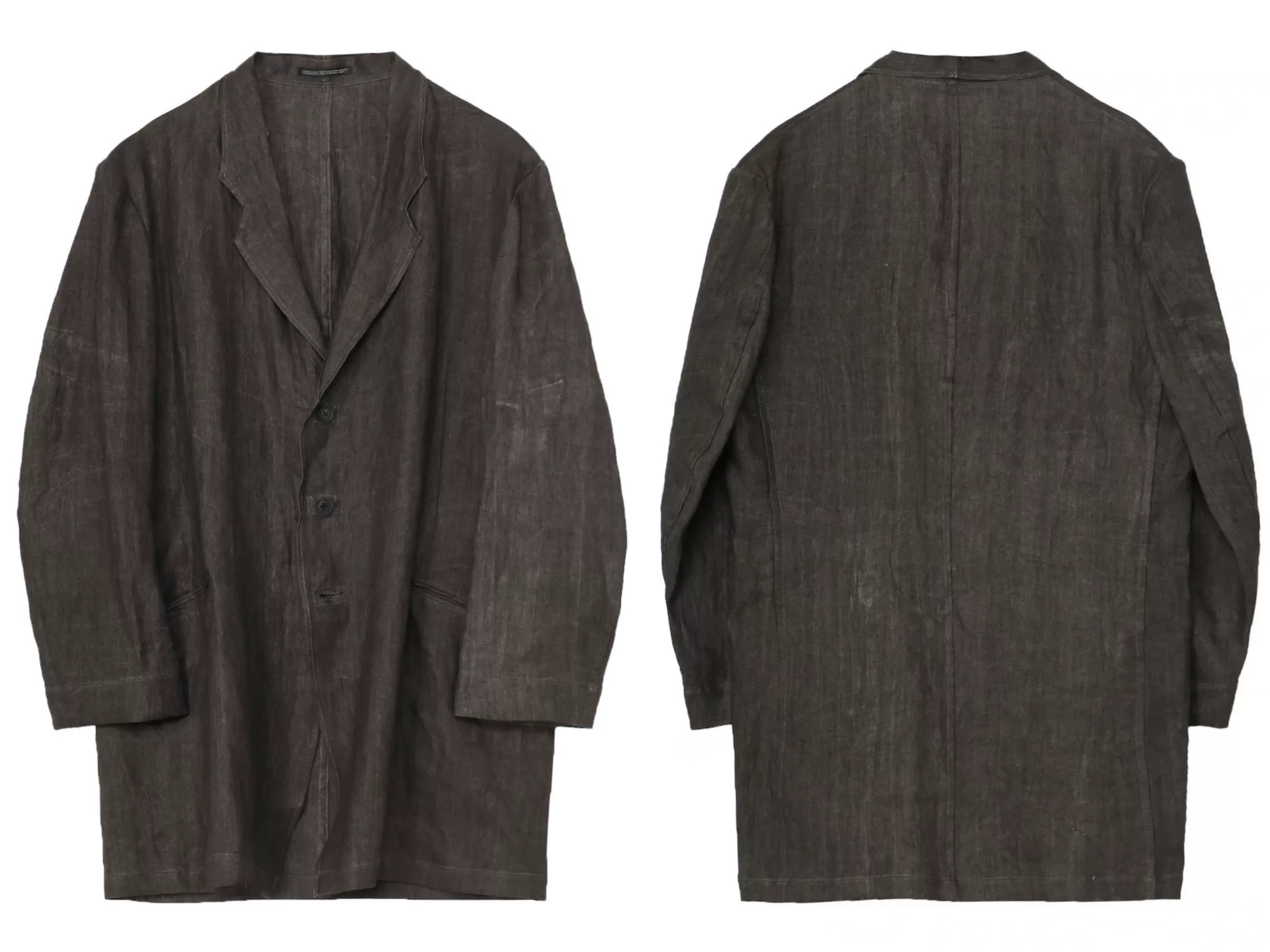 Yohji Yamamoto 25SS Ink-Dyed Linen Jacket — back