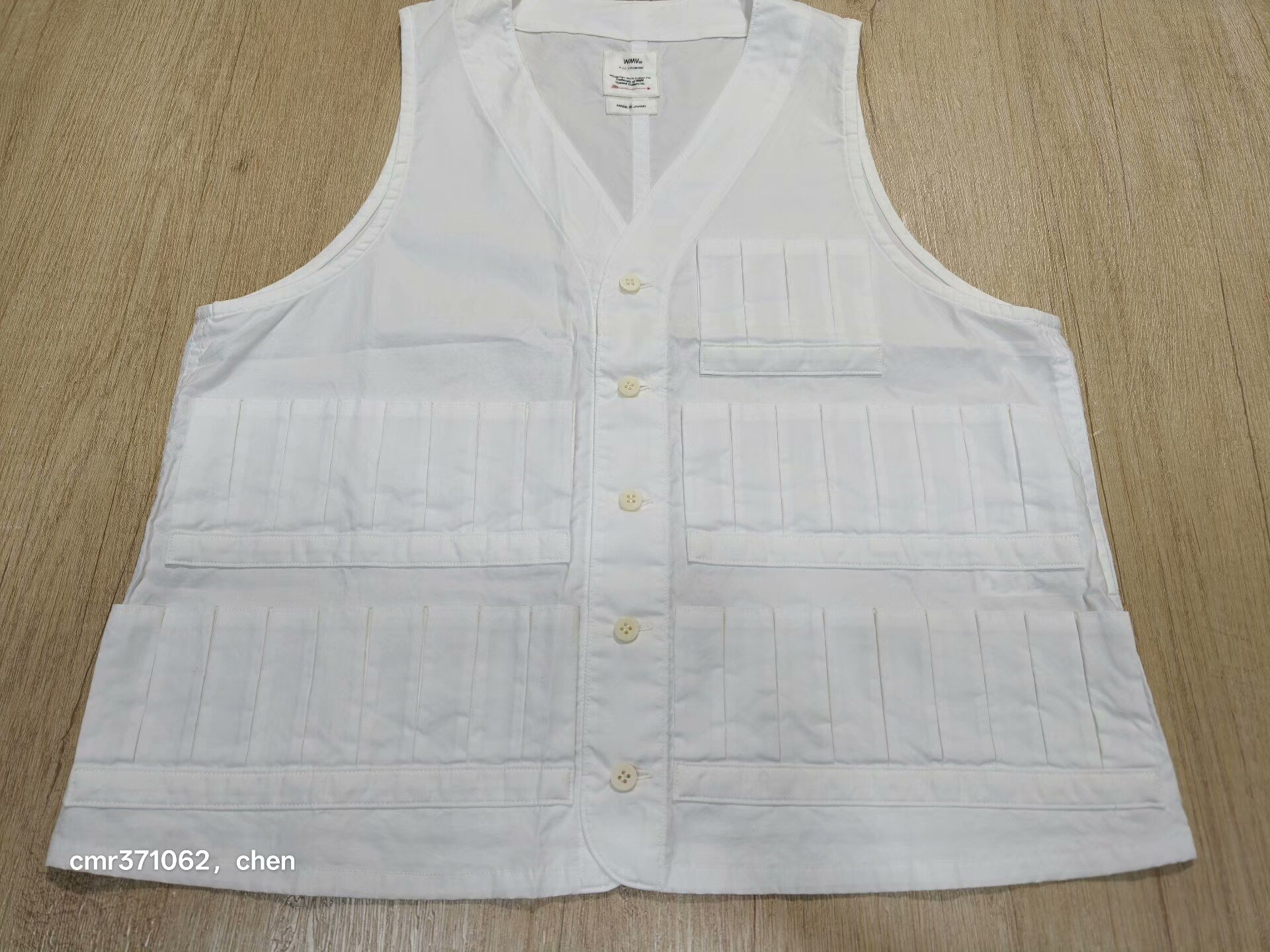 visvim 20ss wmv ketchum cropped vest — detail