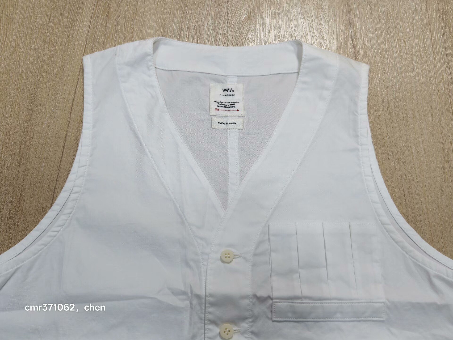 visvim 20ss wmv ketchum cropped vest — front