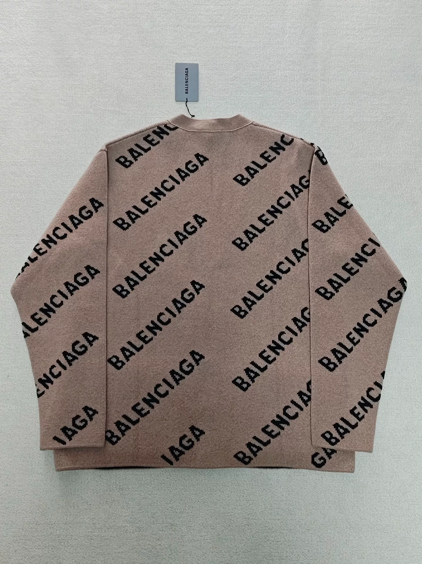 Balenciaga 22ss All-Over Logo Cardigan — front