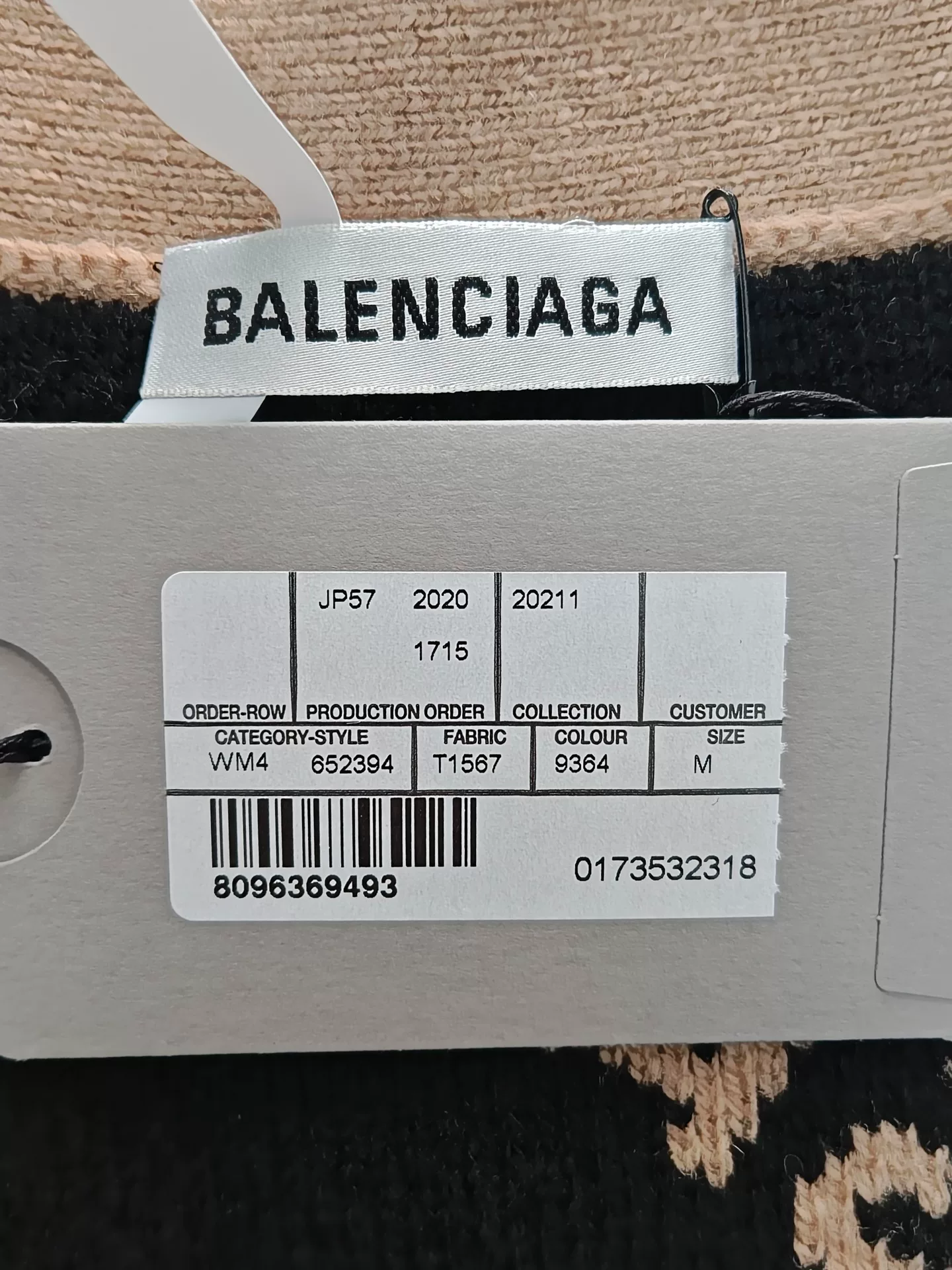 Balenciaga 22ss All-Over Logo Cardigan — back