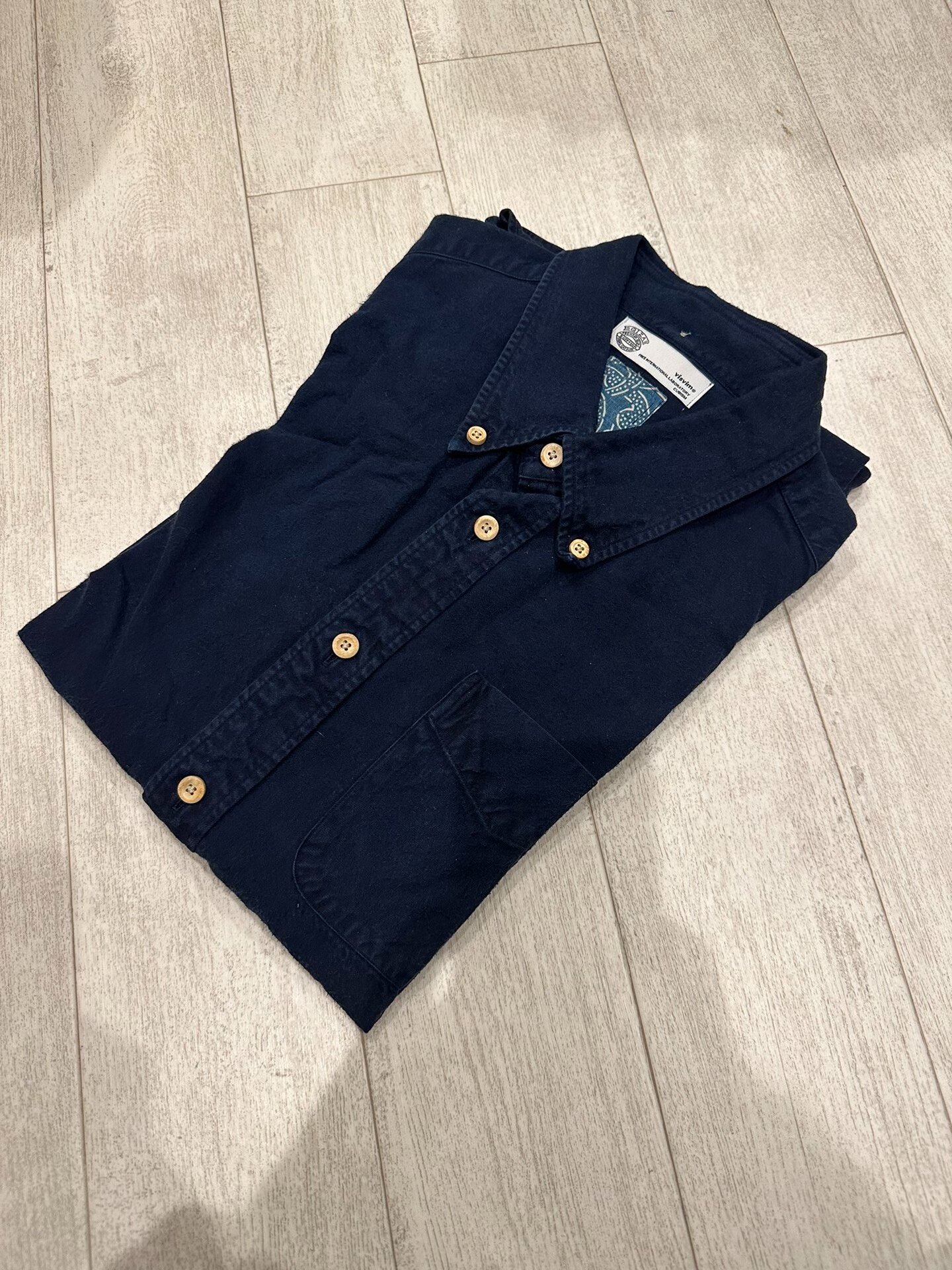 visvim ict Indigo Wooden Button Shirt