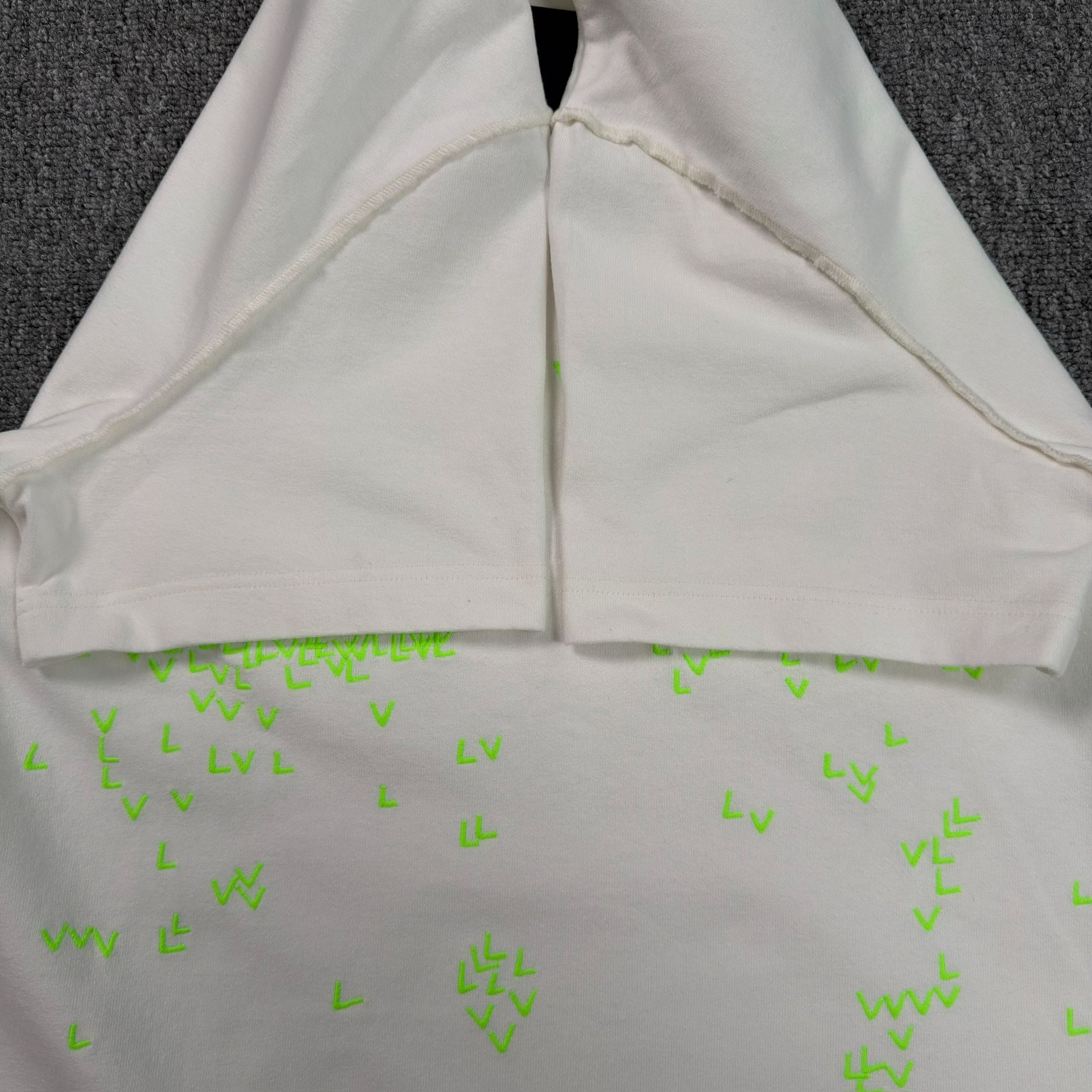 Louis Vuitton White LV Print Short-Sleeve Tee — back