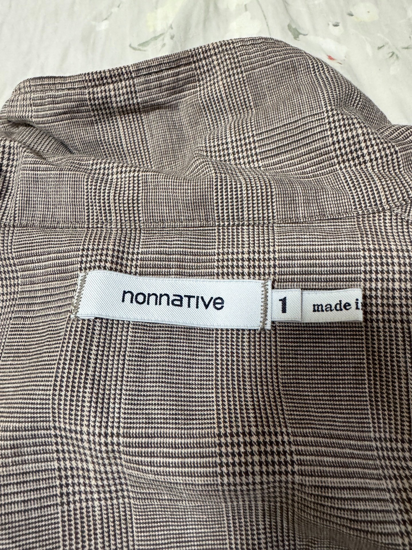 nonnative Gray Checkered Half-Zip Pullover — detail