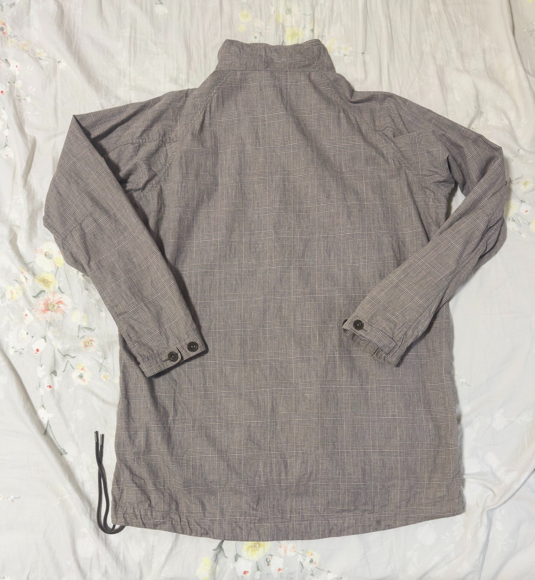 nonnative Gray Checkered Half-Zip Pullover — front