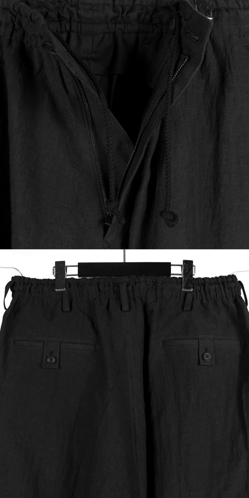 Yohji Yamamoto 24SS Silver Buckle Runway Pants — label