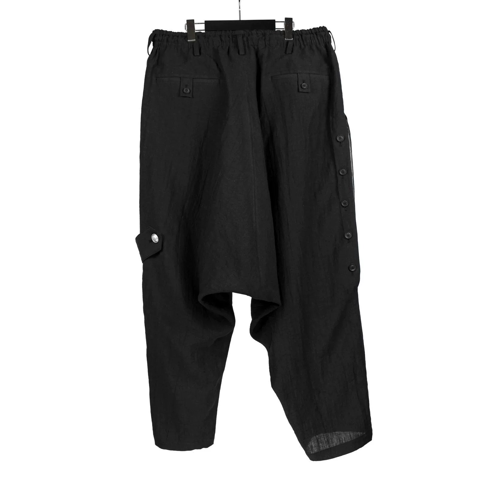 Yohji Yamamoto 24SS Silver Buckle Runway Pants — detail