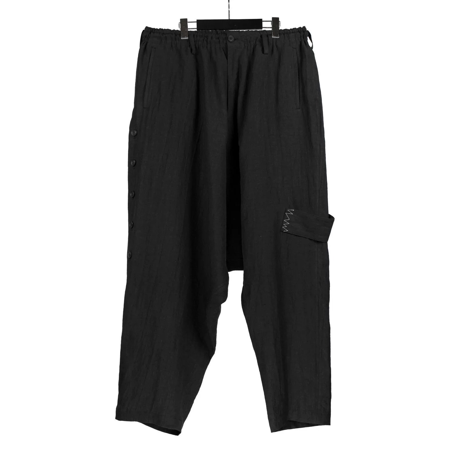 Yohji Yamamoto 24SS Silver Buckle Runway Pants — front