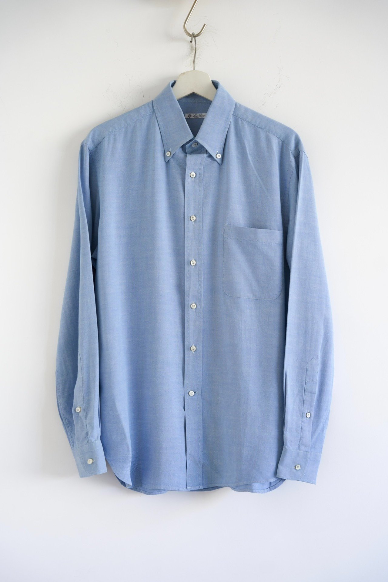 Loro Piana Light Oxford Blue Button-Down Shirt