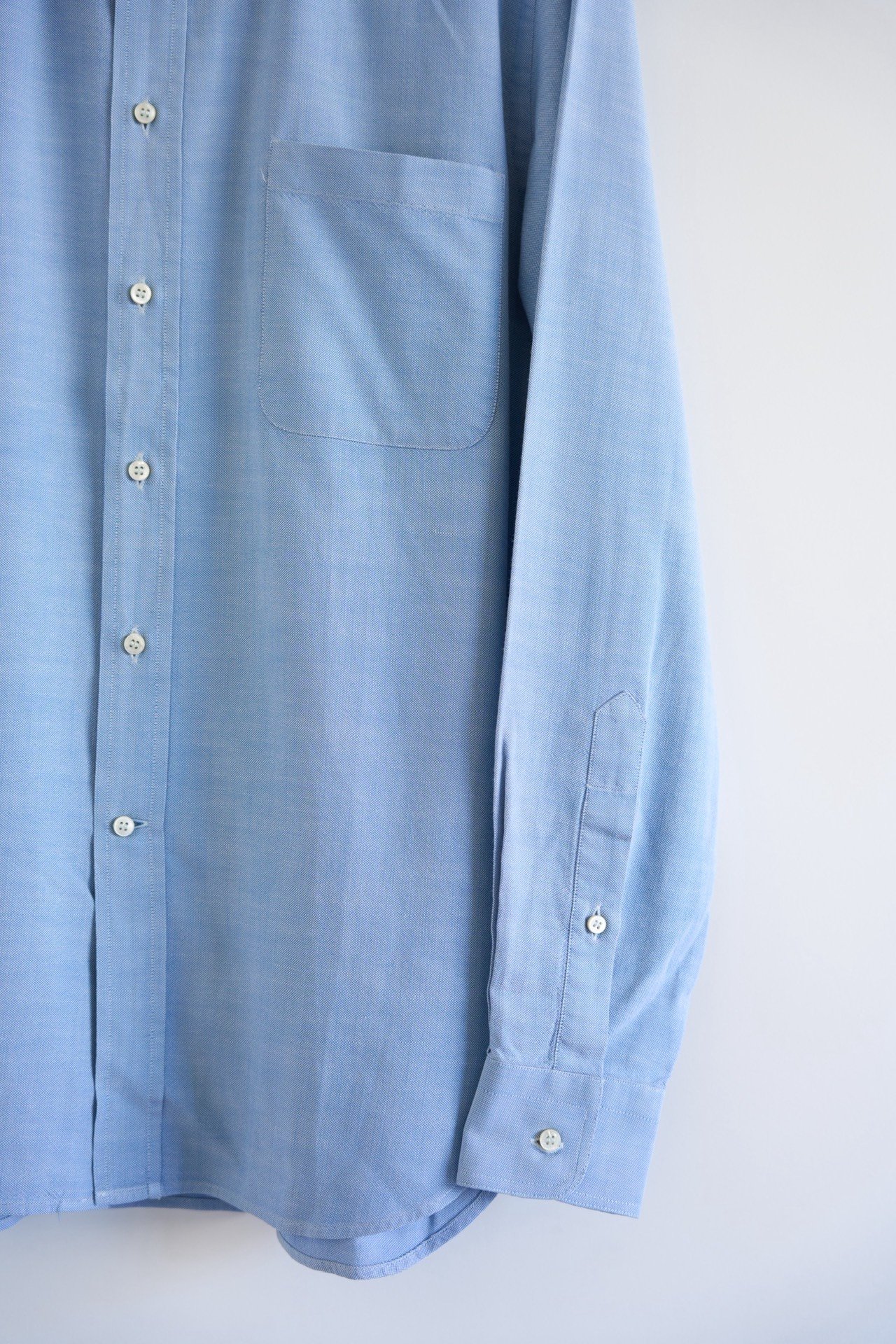 Loro Piana Light Oxford Blue Button-Down Shirt — back