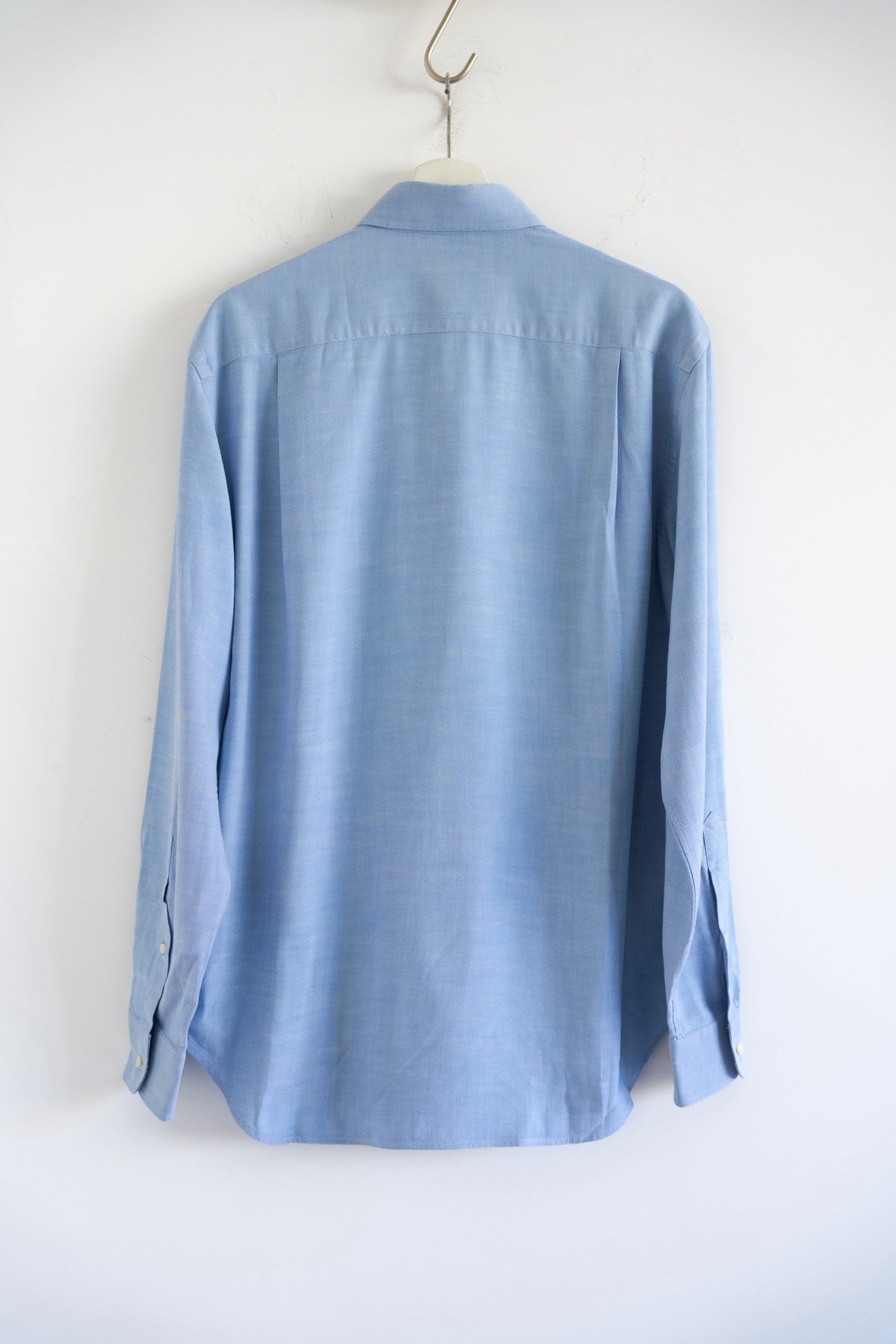 Loro Piana Light Oxford Blue Button-Down Shirt — front