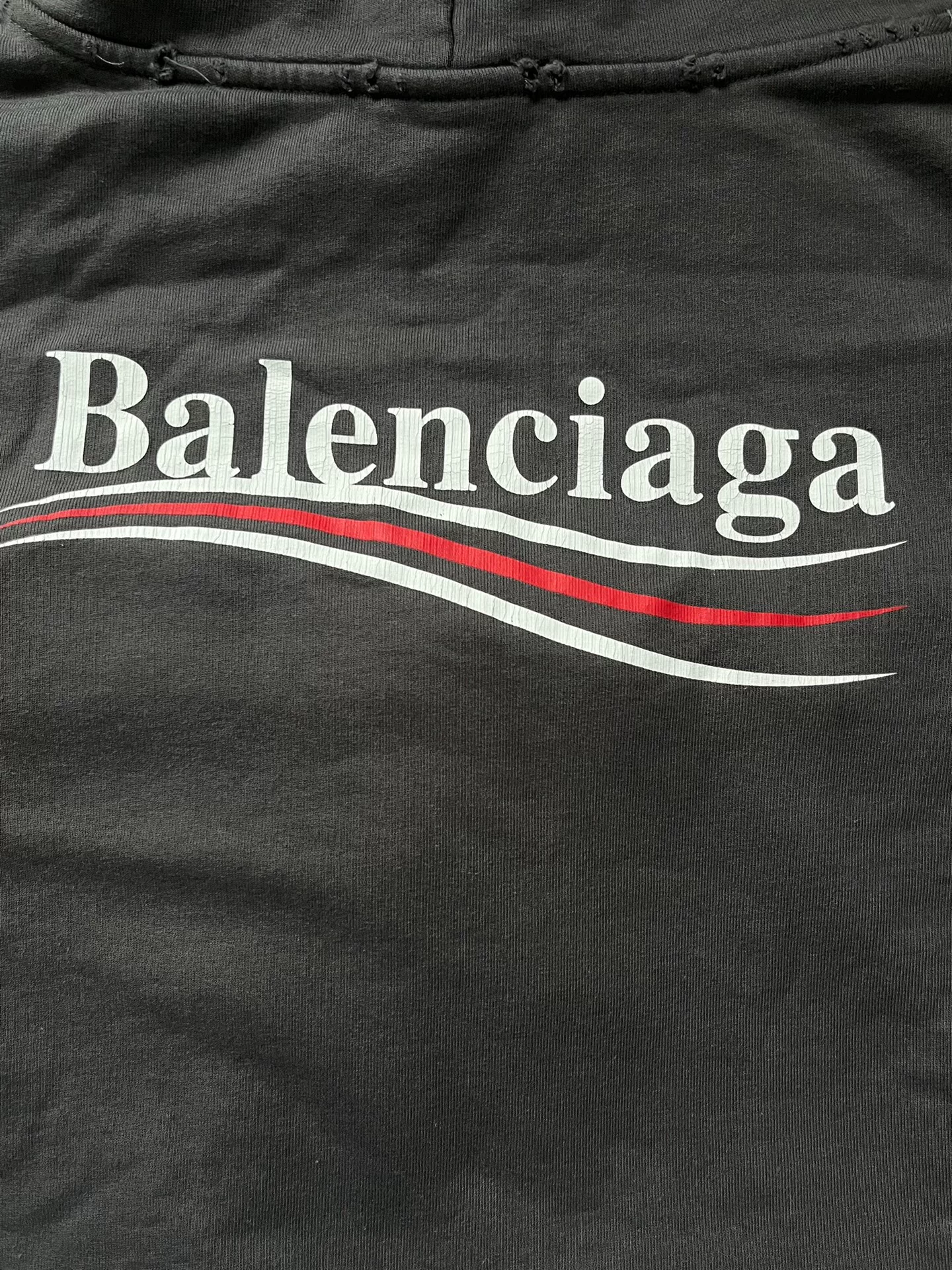 Balenciaga Logo Print Gray Hoodie — back