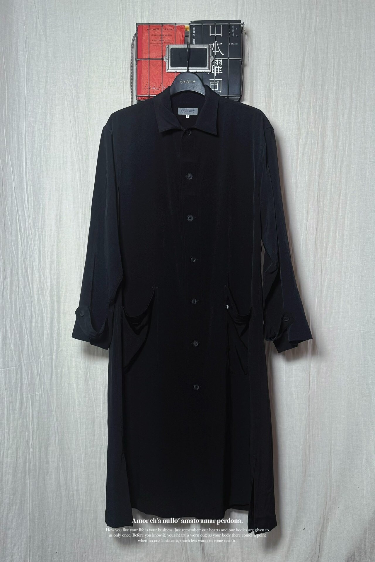 Yohji Yamamoto 24SS Acetate Coat — front