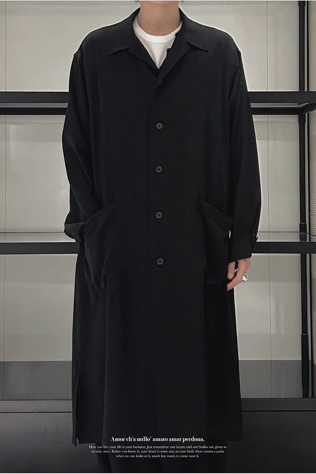 Yohji Yamamoto 24SS Acetate Coat — back