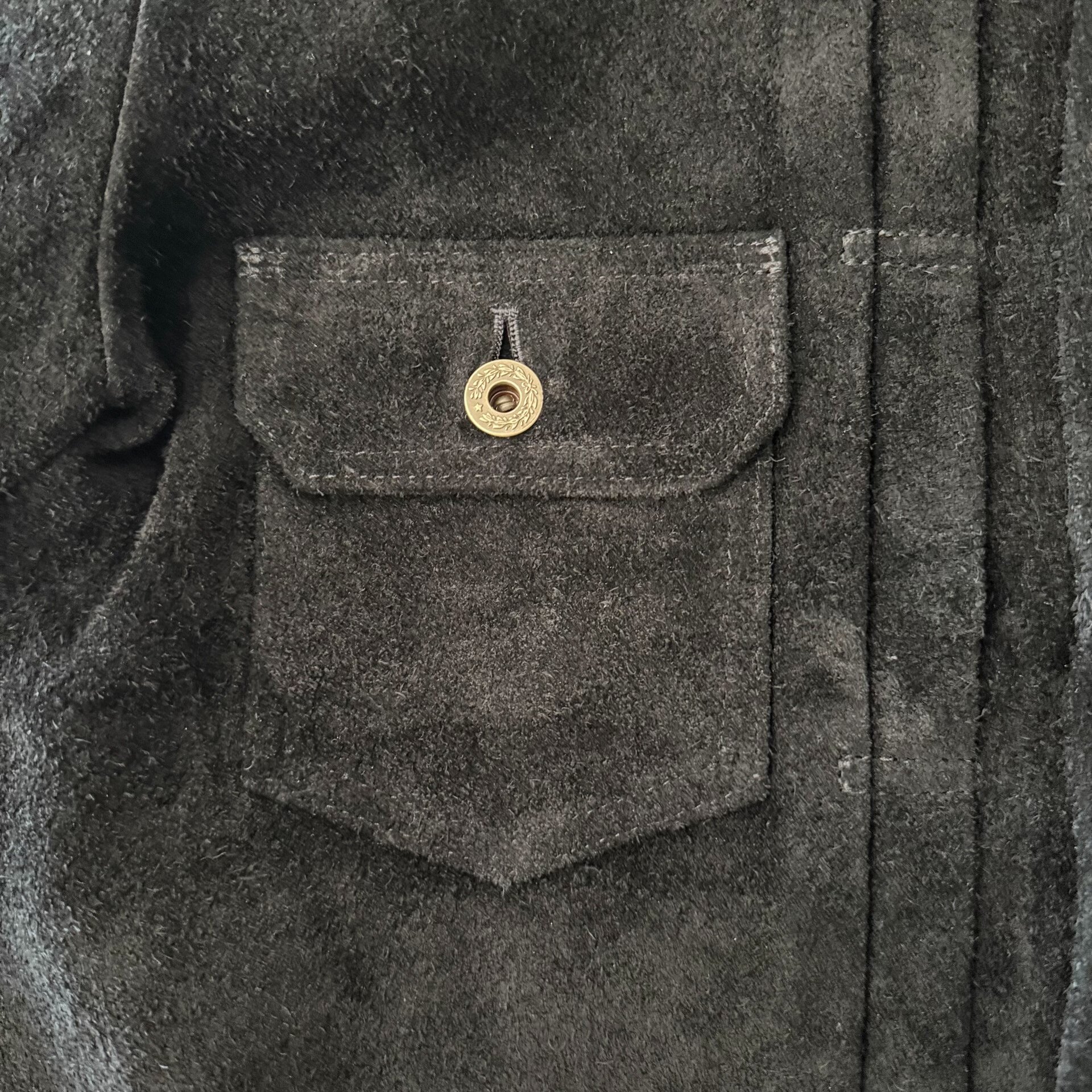 Y'2 Leather Black Suede Leather Jacket — label