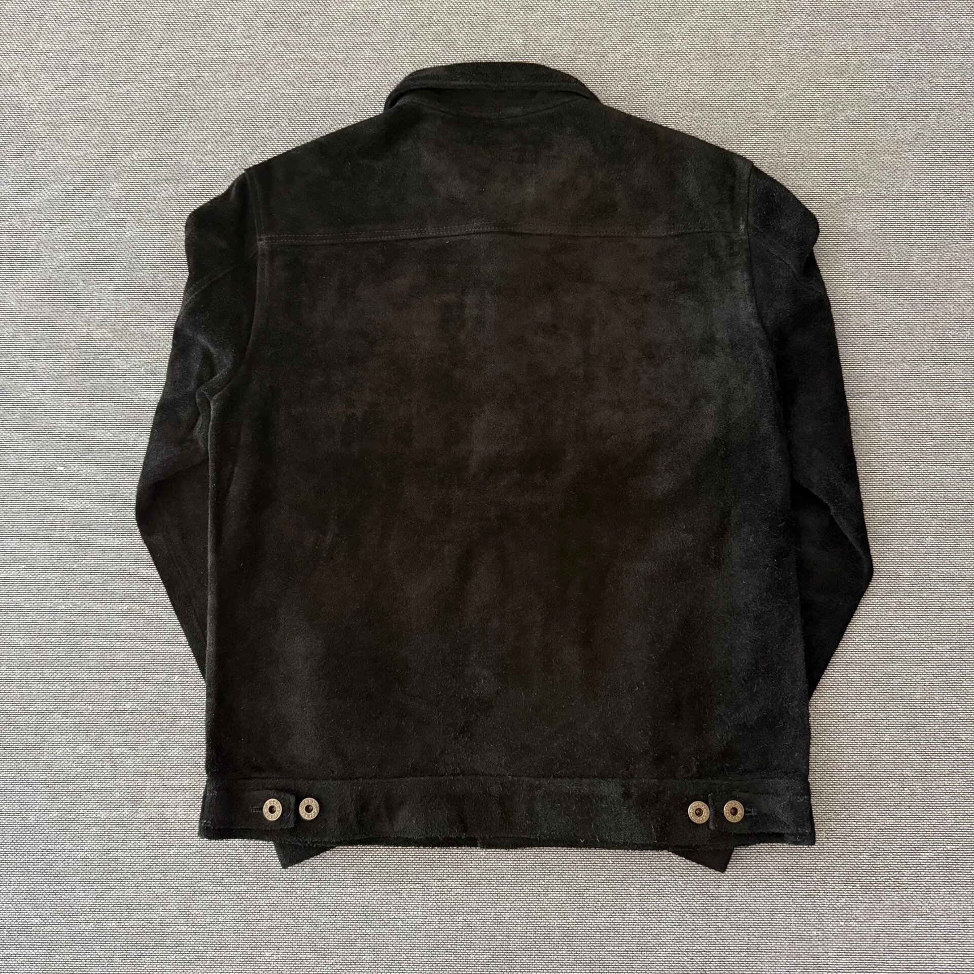 Y'2 Leather Black Suede Leather Jacket — front