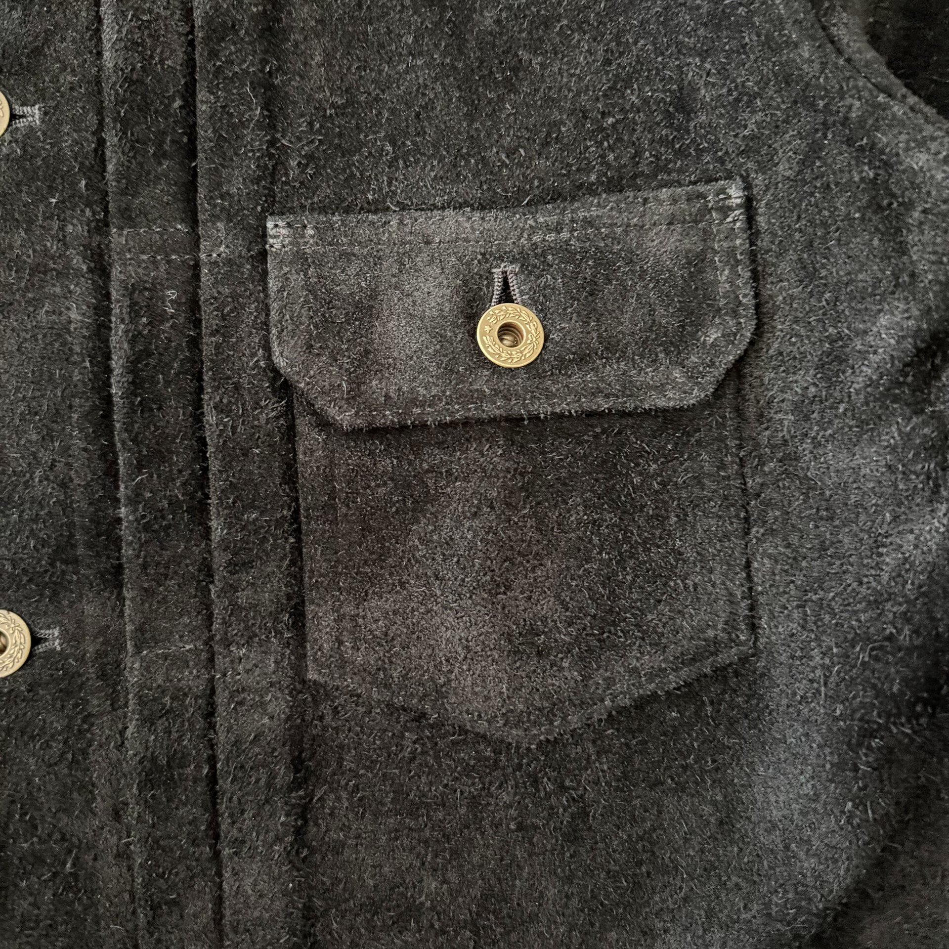 Y'2 Leather Black Suede Leather Jacket — back