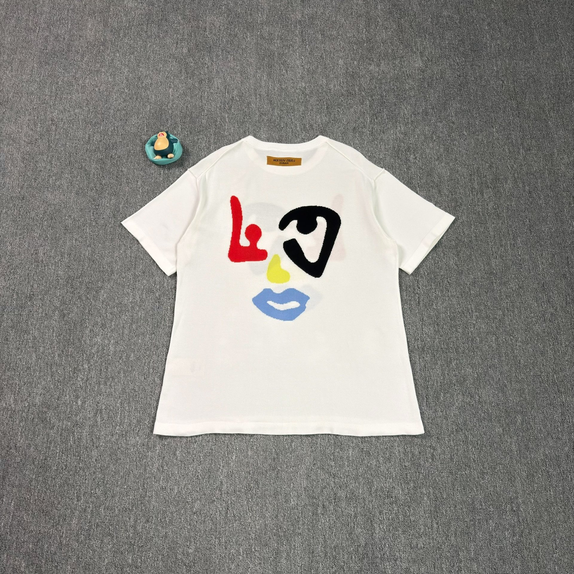 Louis Vuitton White Geometric Knit Top — front