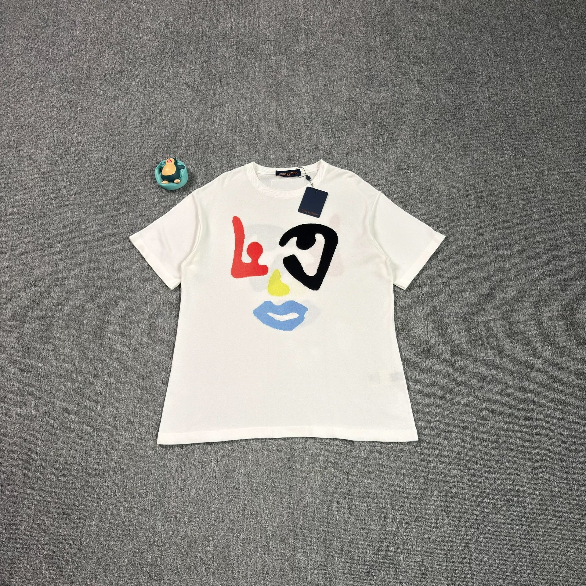 Louis Vuitton White Geometric Knit Top